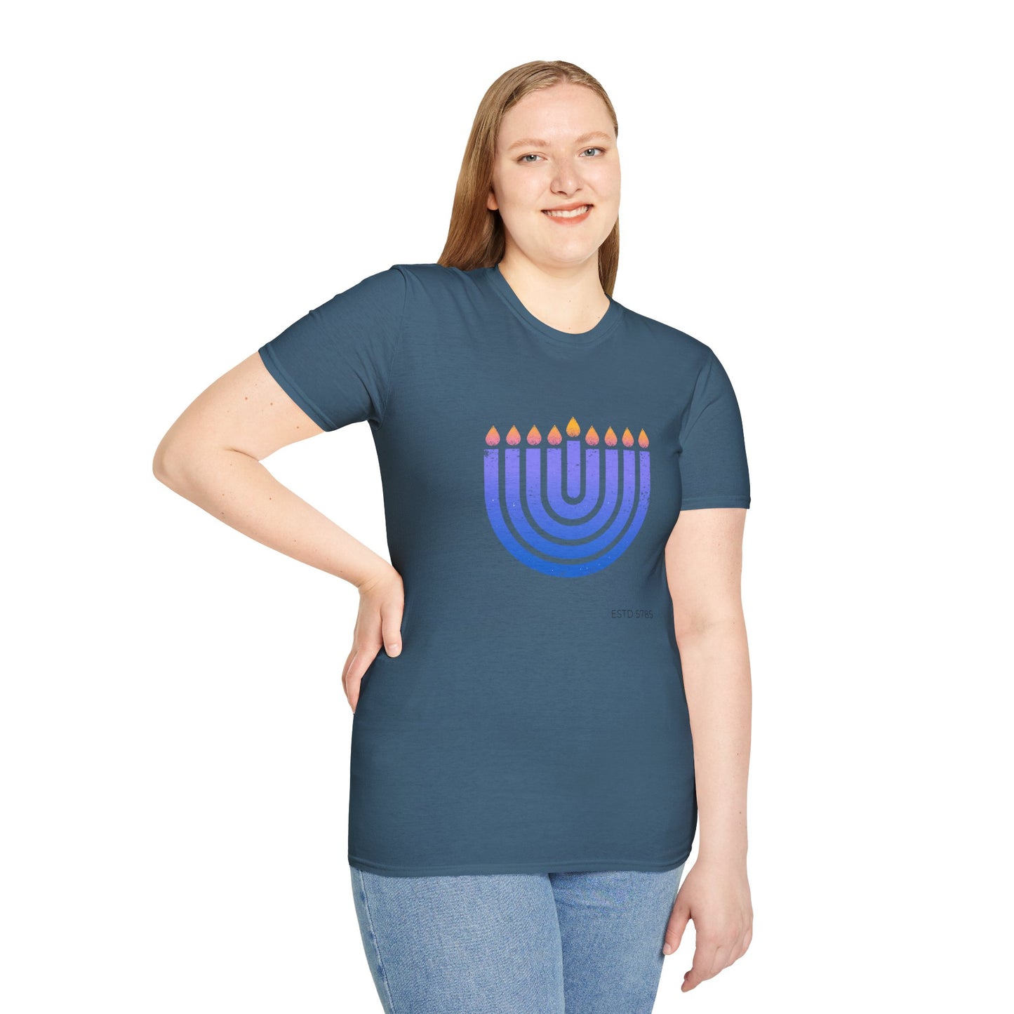 Chanukkiah - Unisex soft T-shirt, Perfect Gift for Chanukkah
