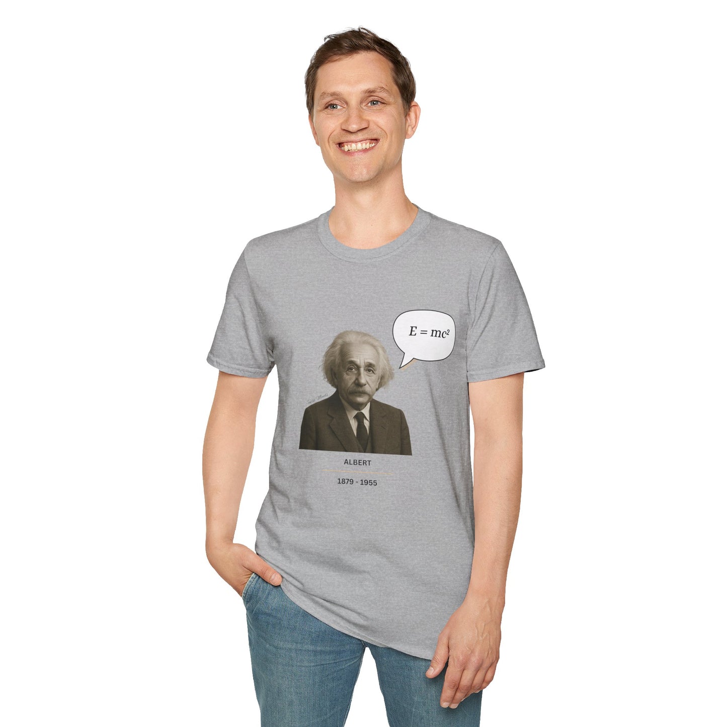 Albert Einstein - Unisex soft T-shirt, Perfect Gift for Friends