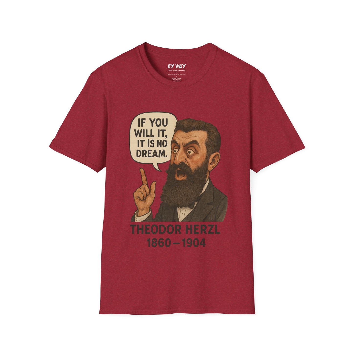 Theodore Herzl - Unisex soft T-shirt, Perfect Gift for Friends