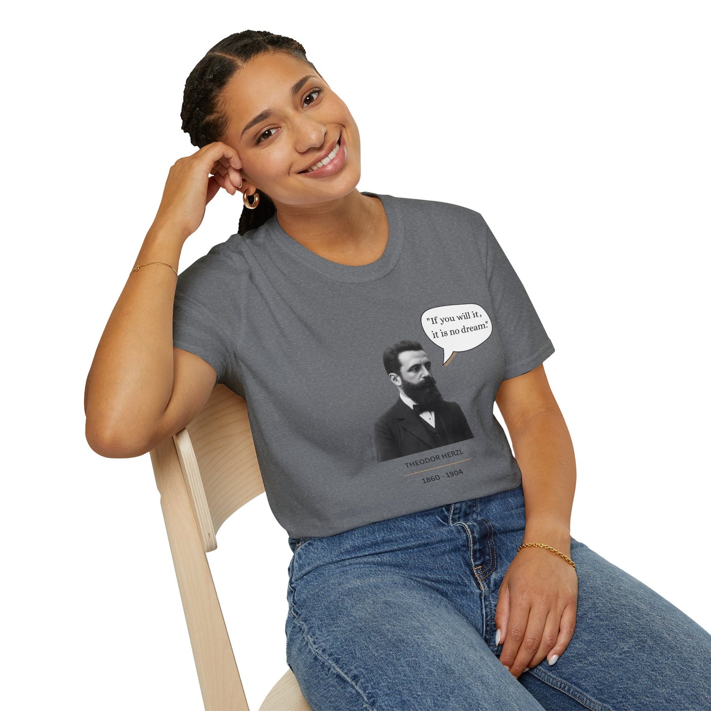 Theodore Herzl - Unisex soft T-shirt, Perfect Gift for Friends