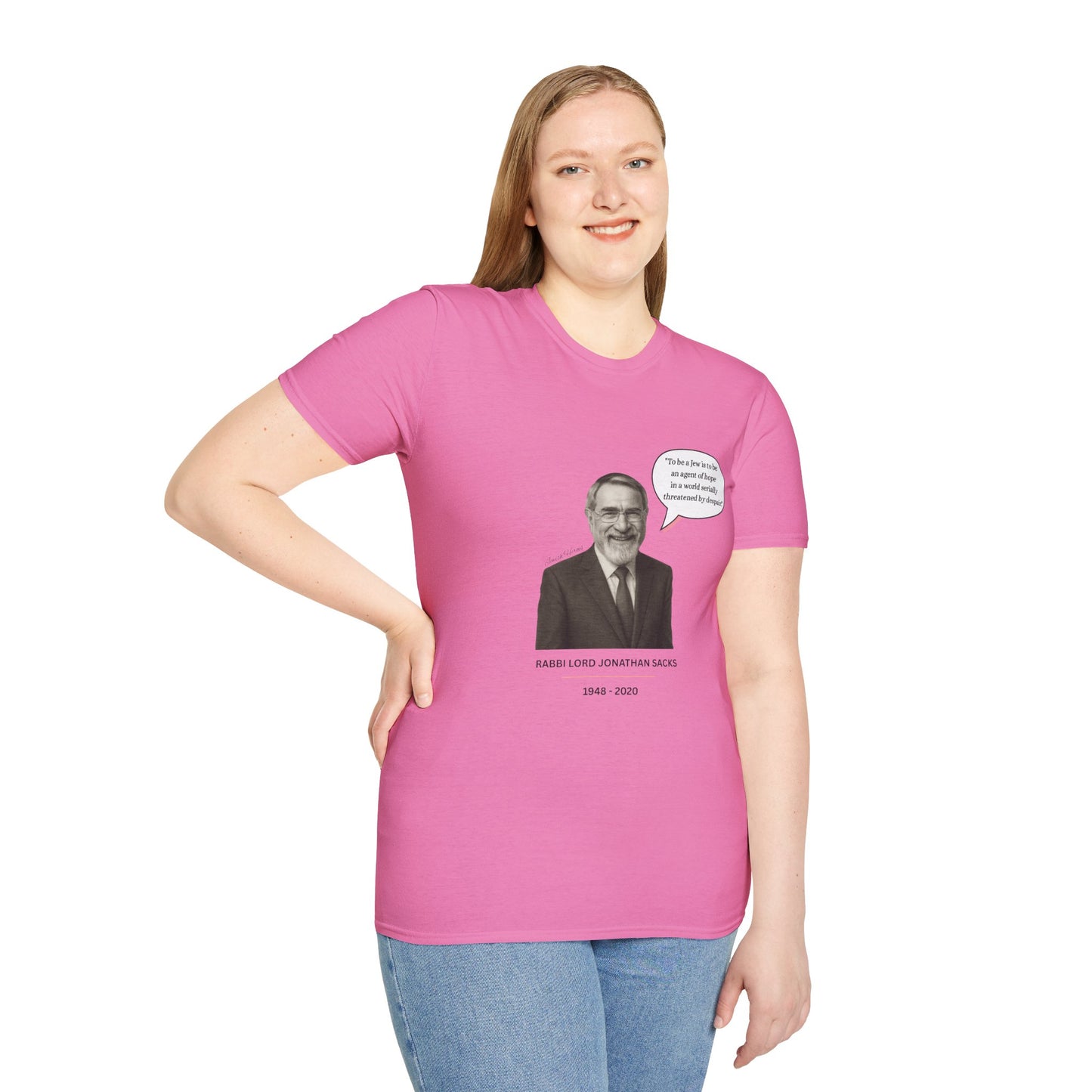Rabbi Lord Jonathan Sacks - Unisex soft T-shirt, Perfect Gift for Friends