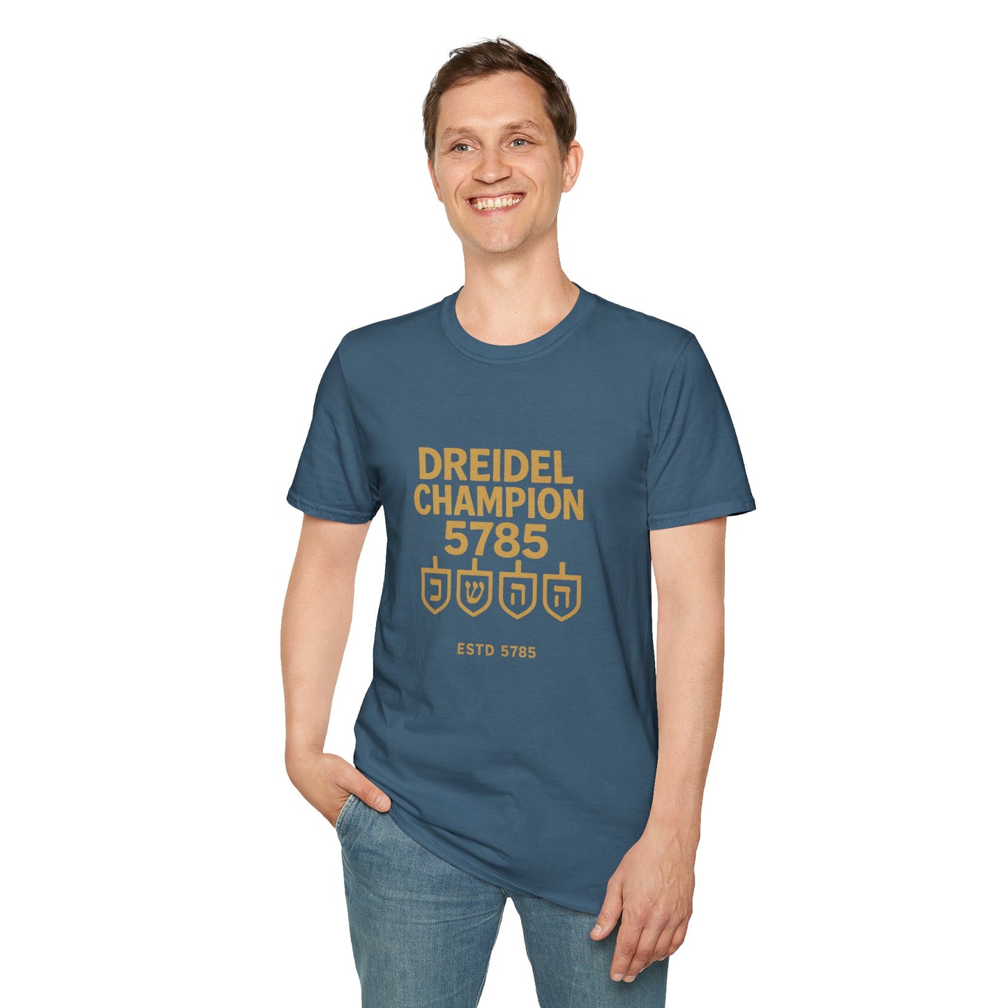 Dreidel Champion - Unisex soft T-shirt, Perfect Gift for Hanukkah