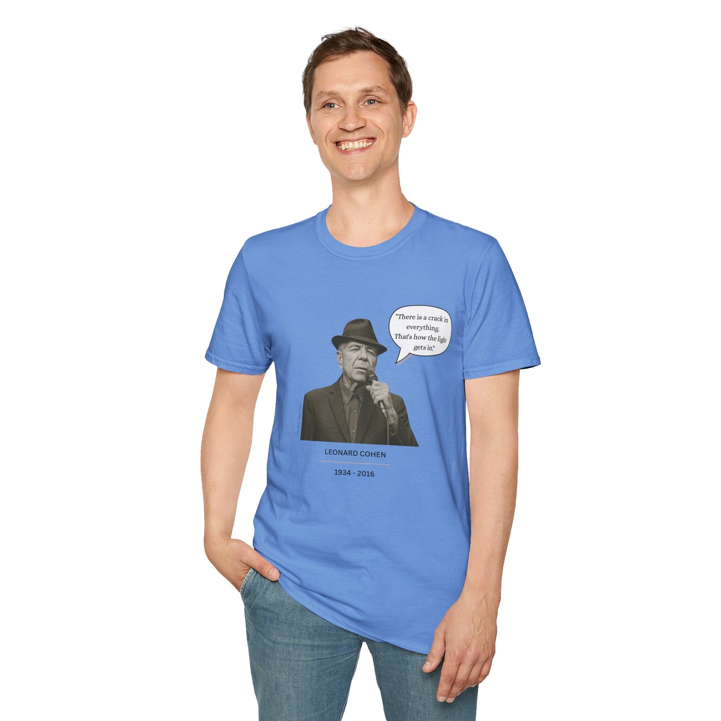 Leonard Cohen - Unisex soft T-shirt, Perfect Gift for Friends