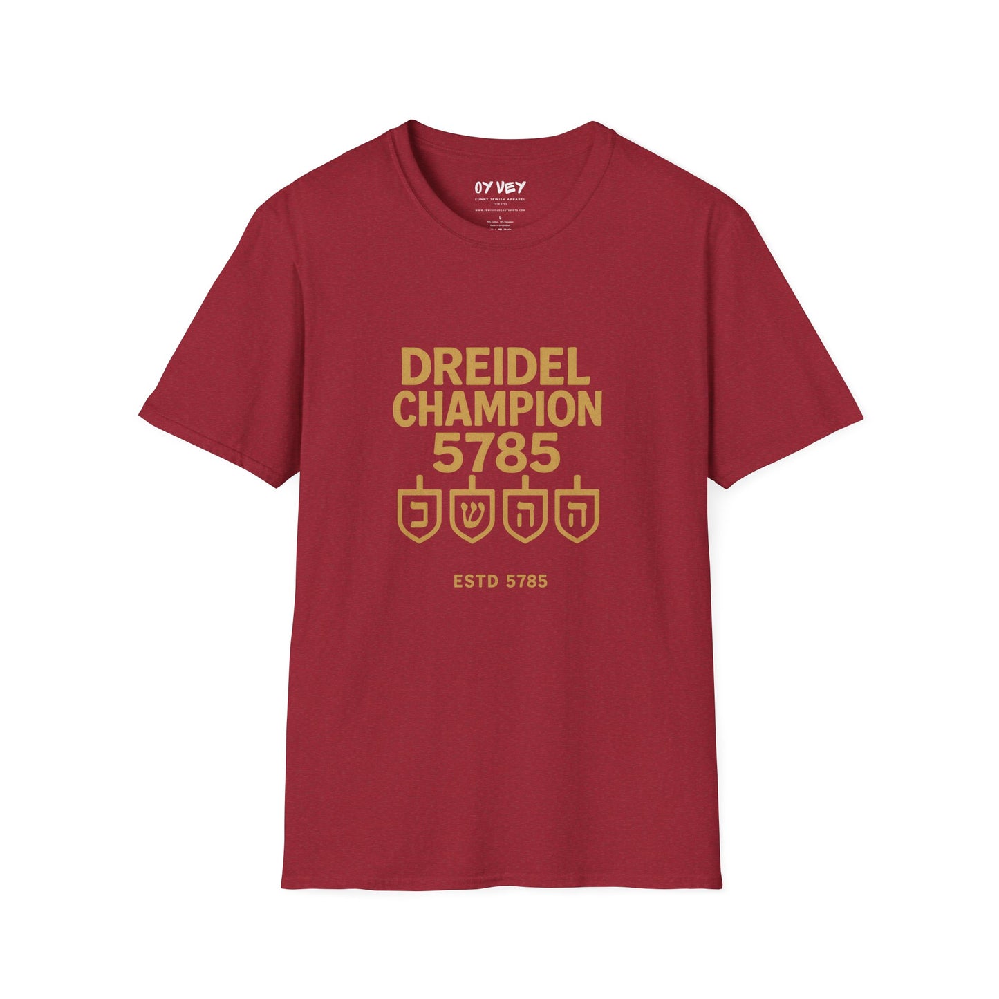 Dreidel Champion - Unisex soft T-shirt, Perfect Gift for Hanukkah