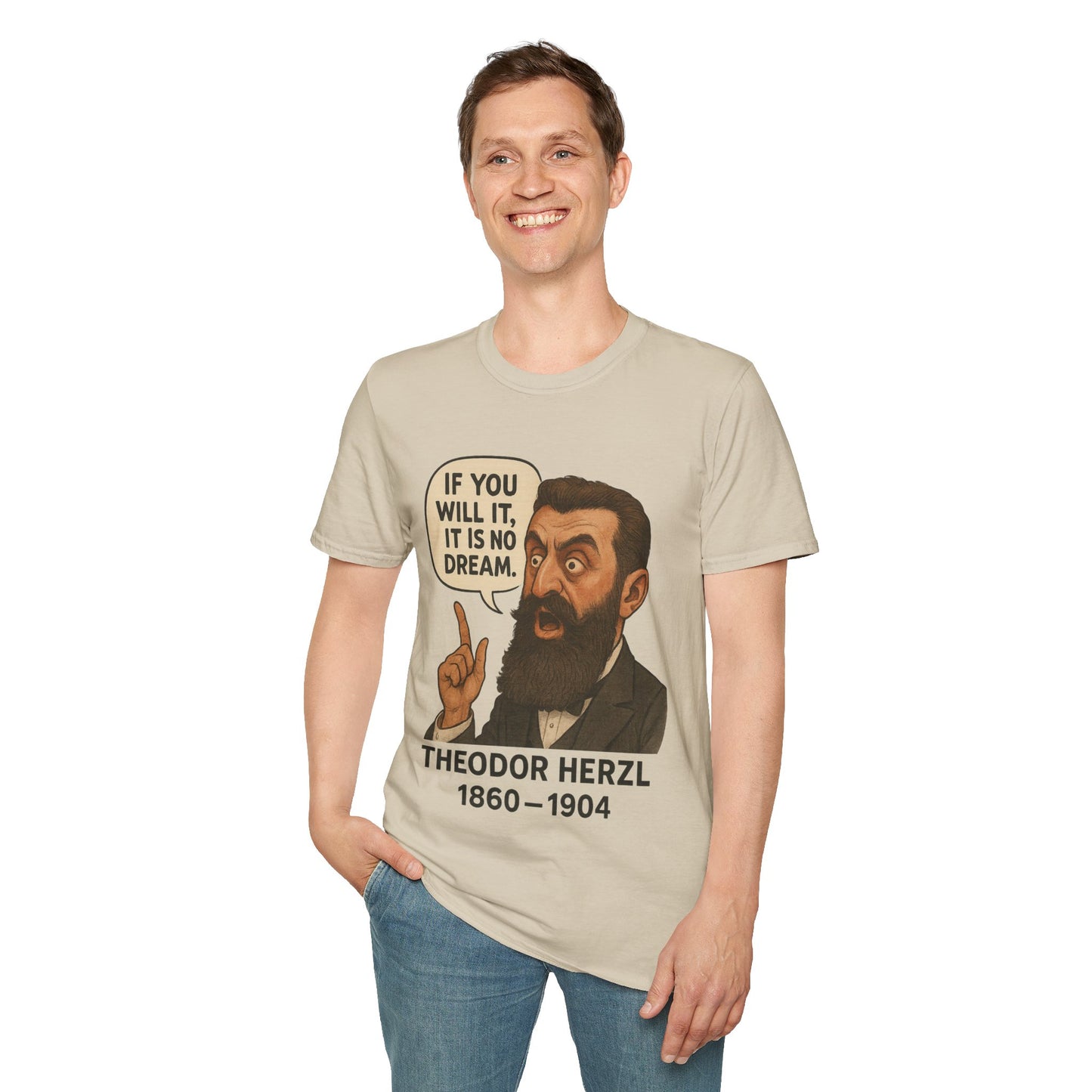 Theodore Herzl - Unisex soft T-shirt, Perfect Gift for Friends