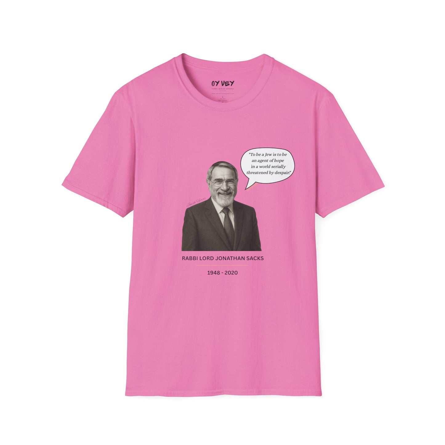 Rabbi Lord Jonathan Sacks - Unisex soft T-shirt, Perfect Gift for Friends