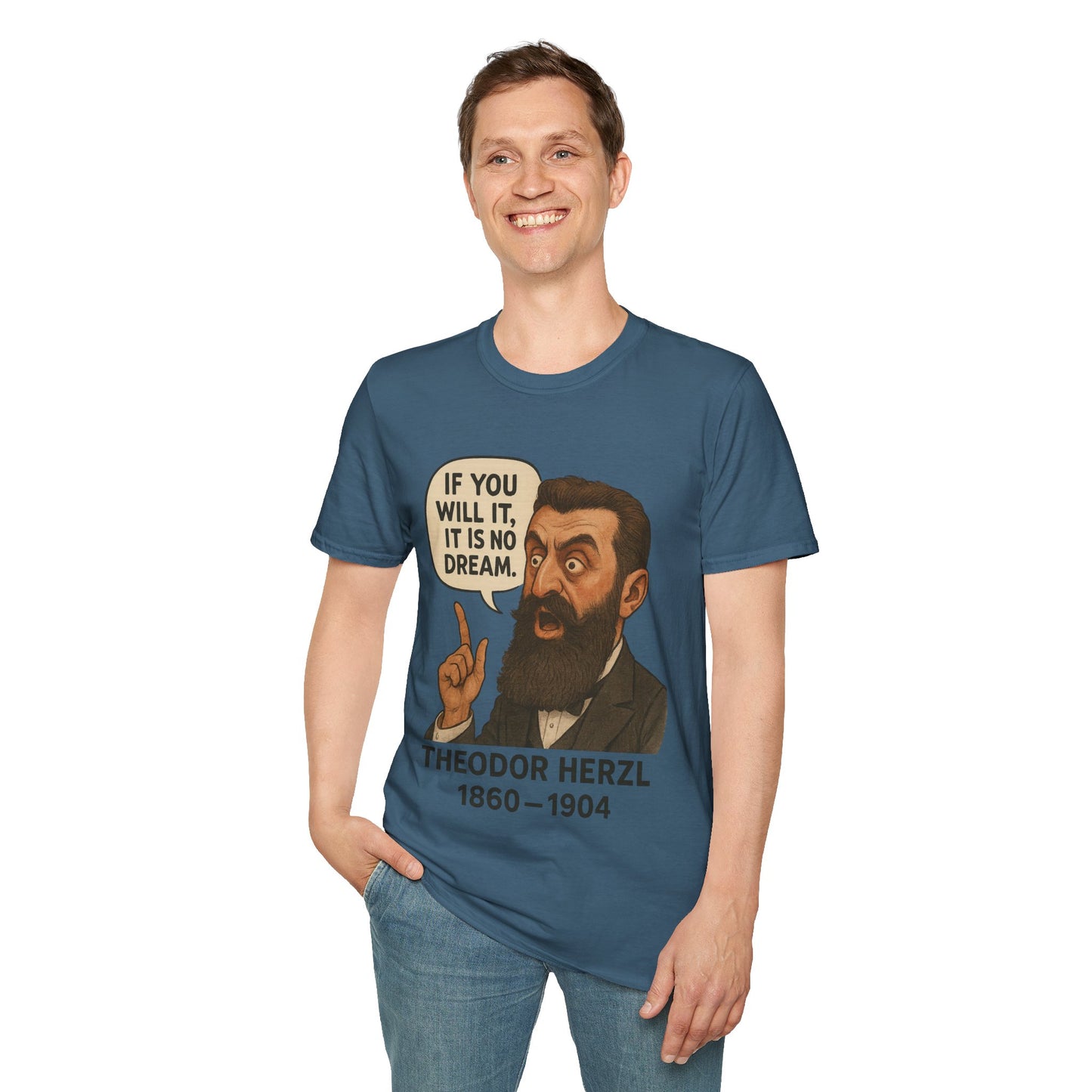Theodore Herzl - Unisex soft T-shirt, Perfect Gift for Friends