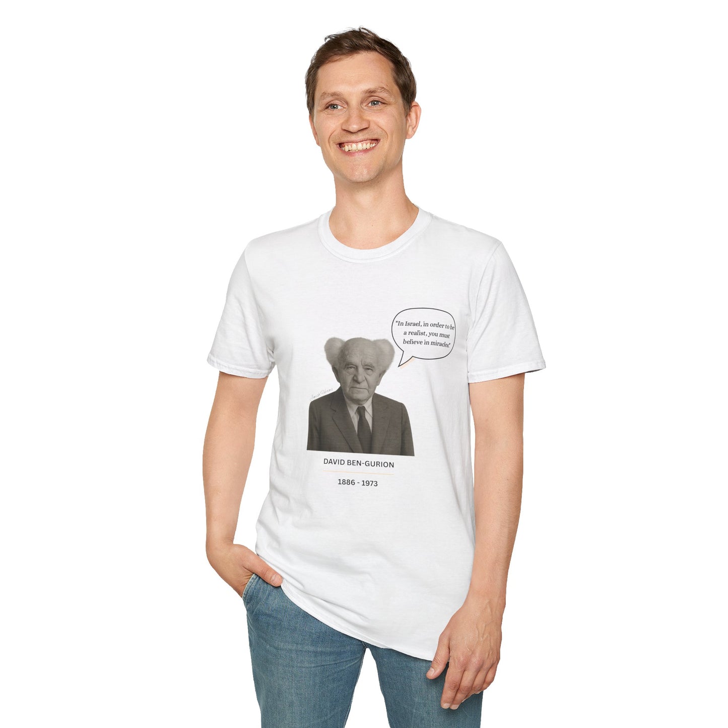 David Ben-Gurion - Unisex soft T-shirt, Perfect Gift for Friends
