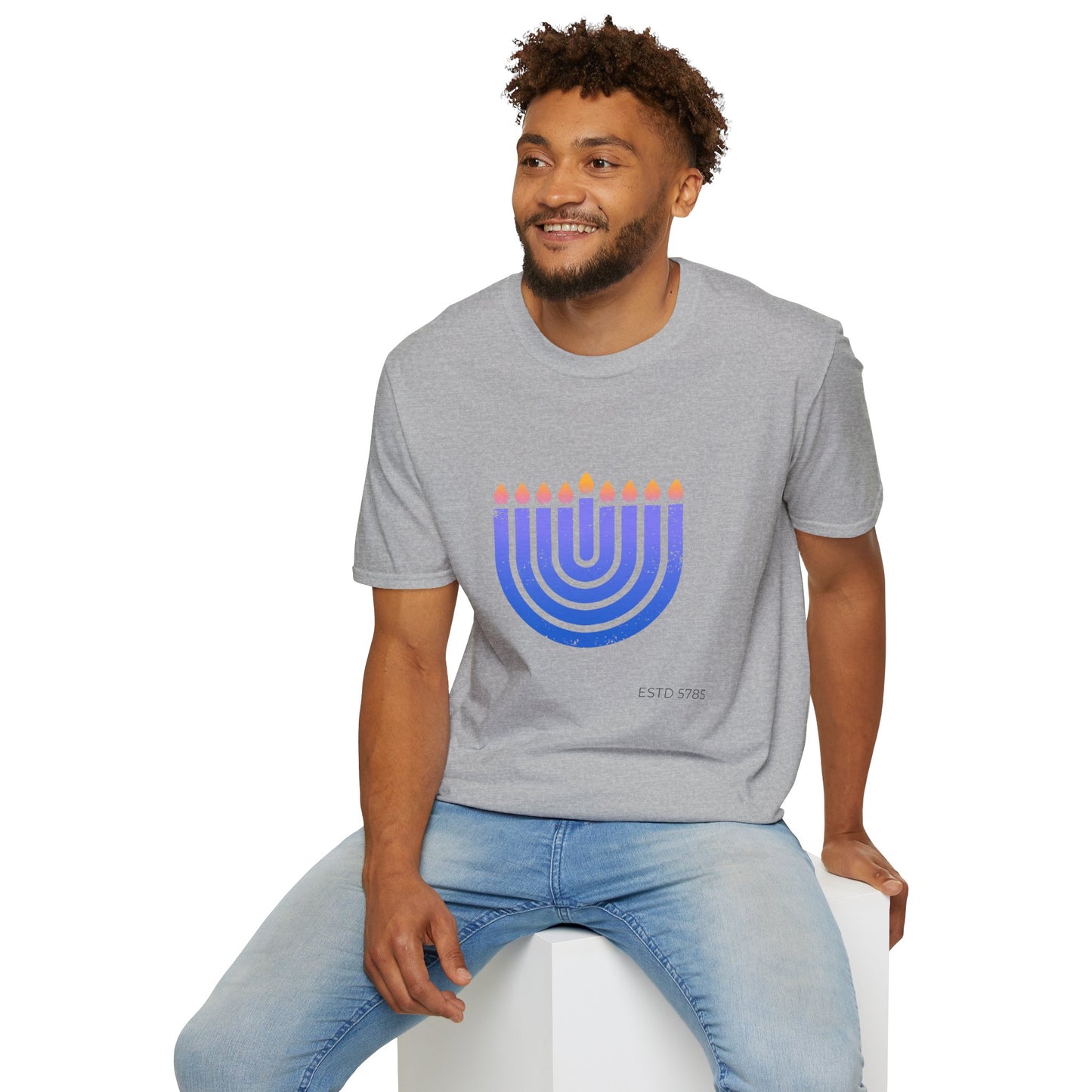Chanukkiah - Unisex soft T-shirt, Perfect Gift for Chanukkah
