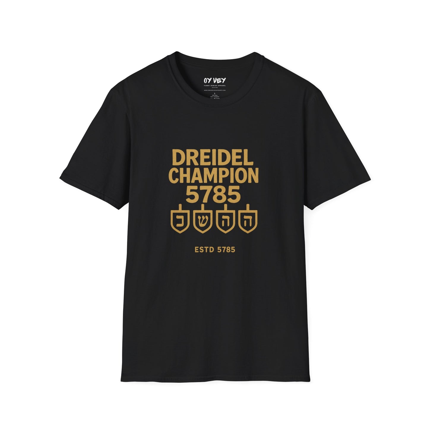 Dreidel Champion - Unisex soft T-shirt, Perfect Gift for Hanukkah
