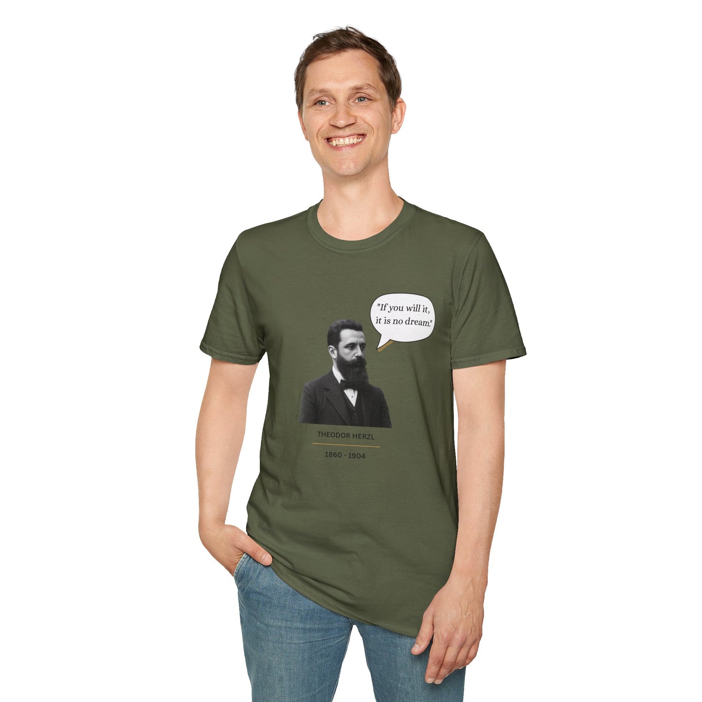 Theodore Herzl - Unisex soft T-shirt, Perfect Gift for Friends