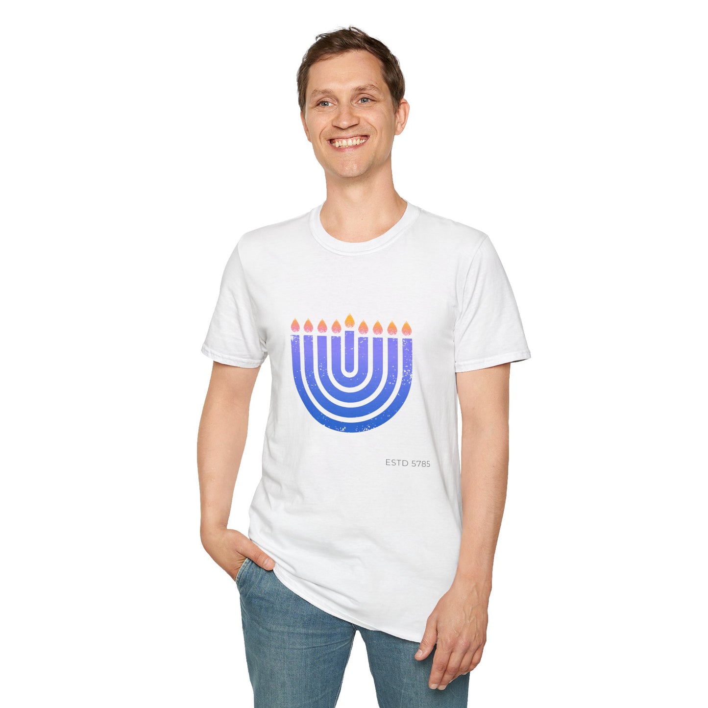 Chanukkiah - Unisex soft T-shirt, Perfect Gift for Chanukkah
