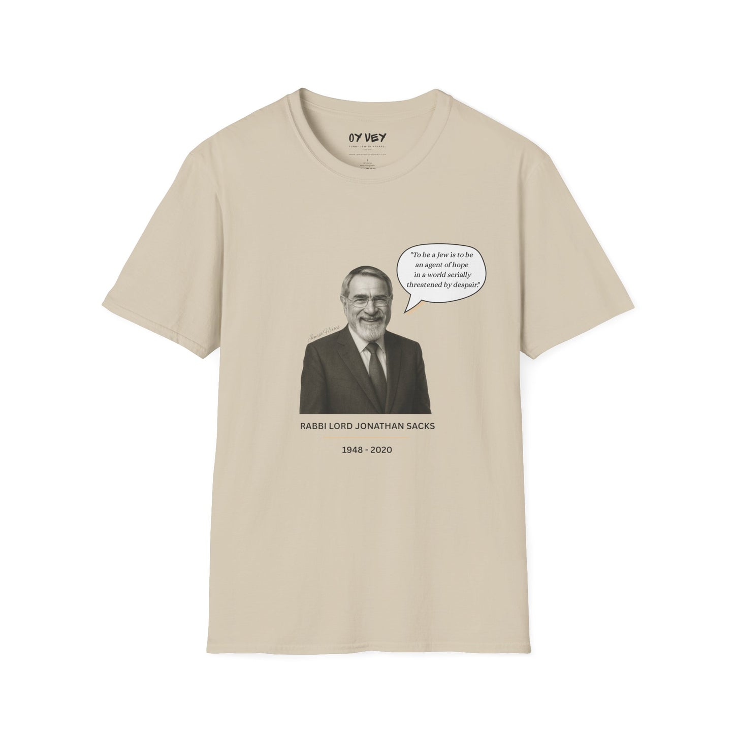 Rabbi Lord Jonathan Sacks - Unisex soft T-shirt, Perfect Gift for Friends