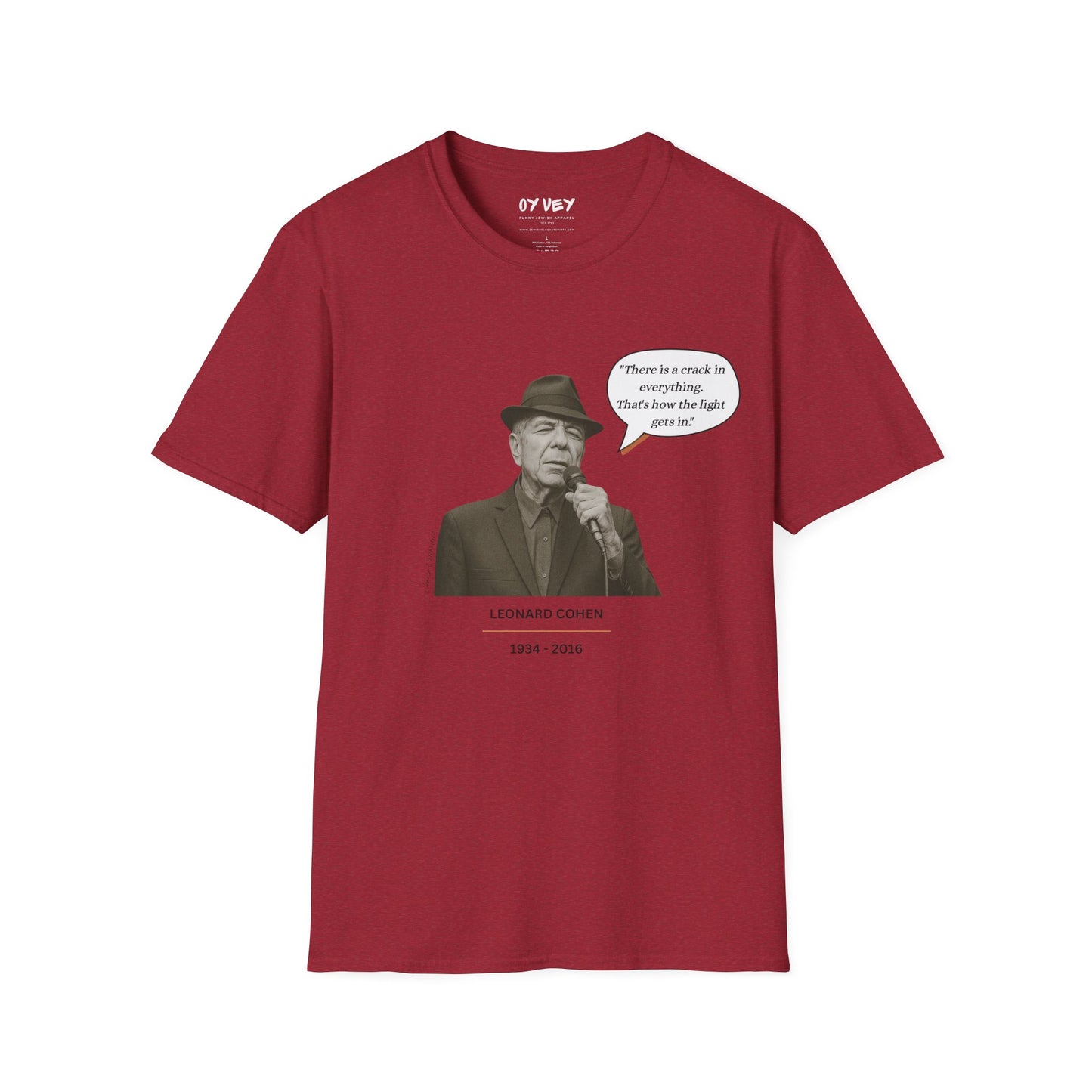 Leonard Cohen - Unisex soft T-shirt, Perfect Gift for Friends