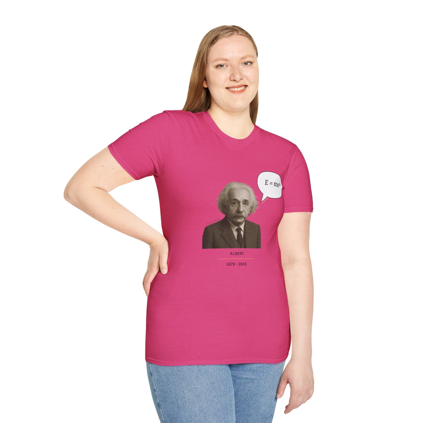 Albert Einstein - Unisex soft T-shirt, Perfect Gift for Friends
