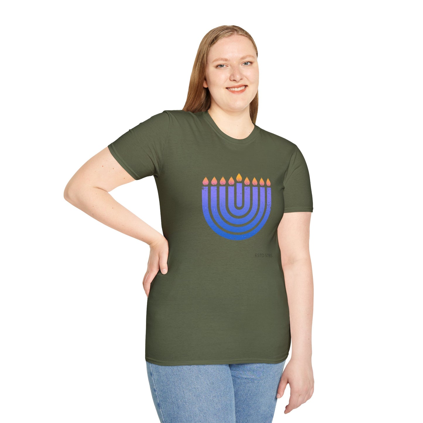 Chanukkiah - Unisex soft T-shirt, Perfect Gift for Chanukkah
