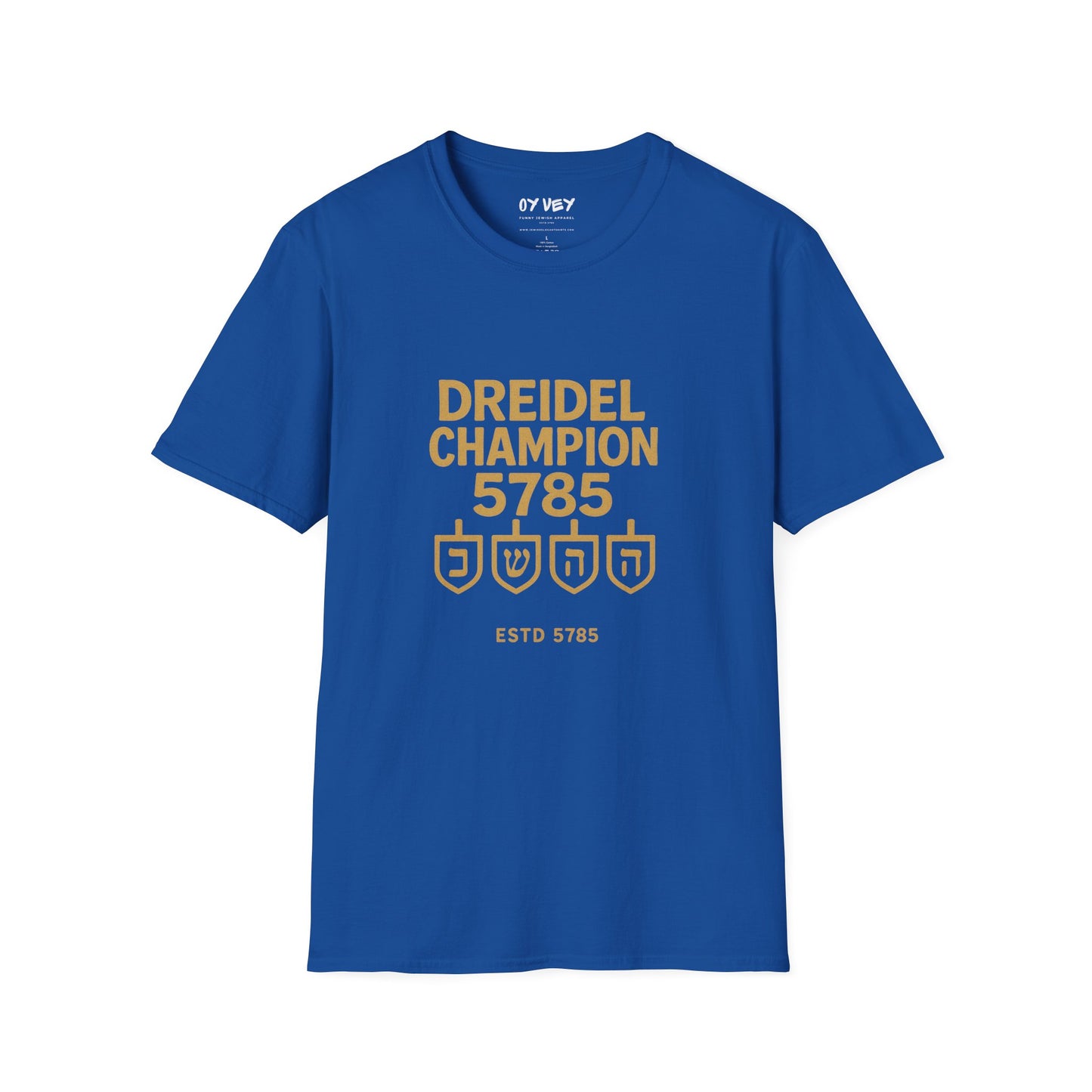 Dreidel Champion - Unisex soft T-shirt, Perfect Gift for Hanukkah