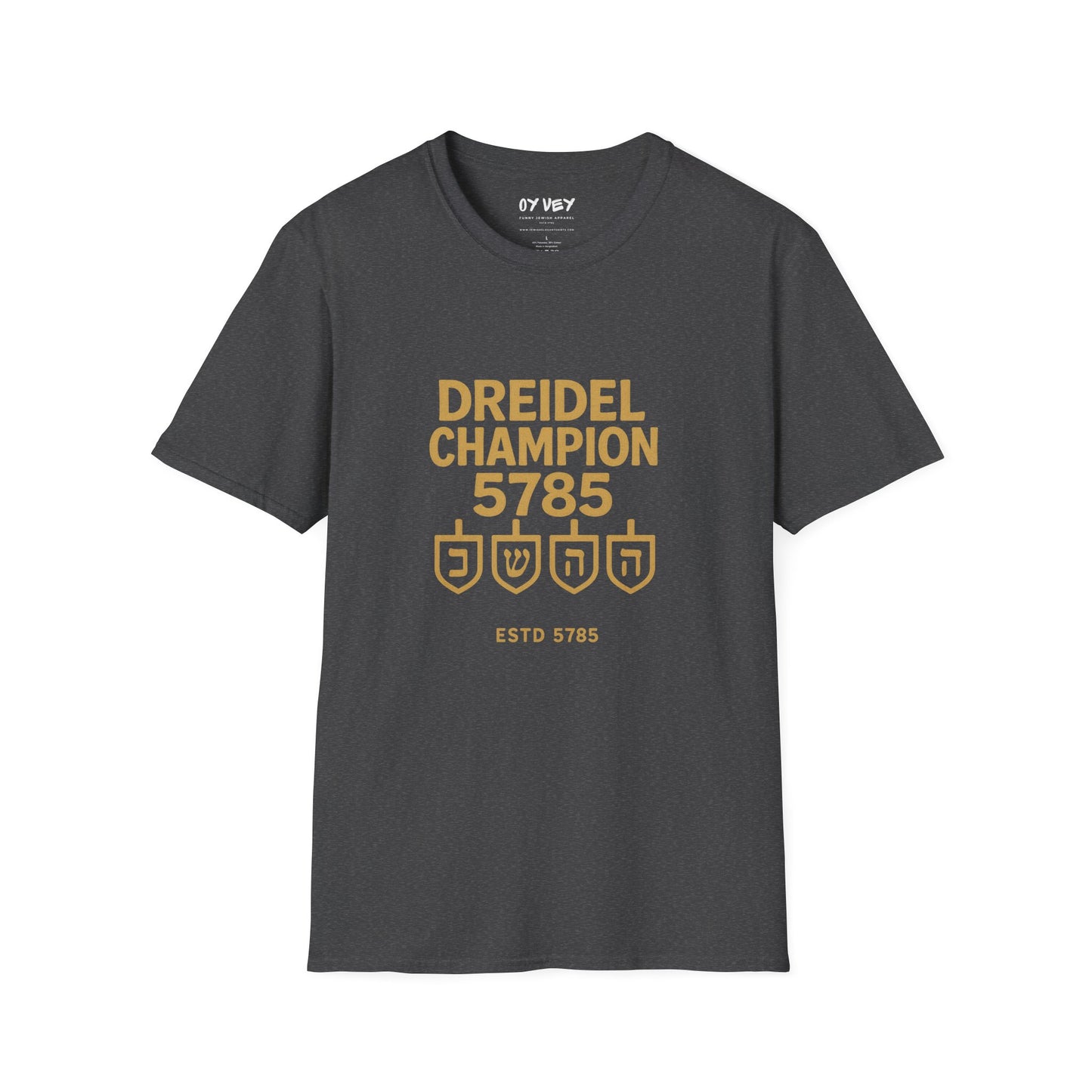 Dreidel Champion - Unisex soft T-shirt, Perfect Gift for Hanukkah