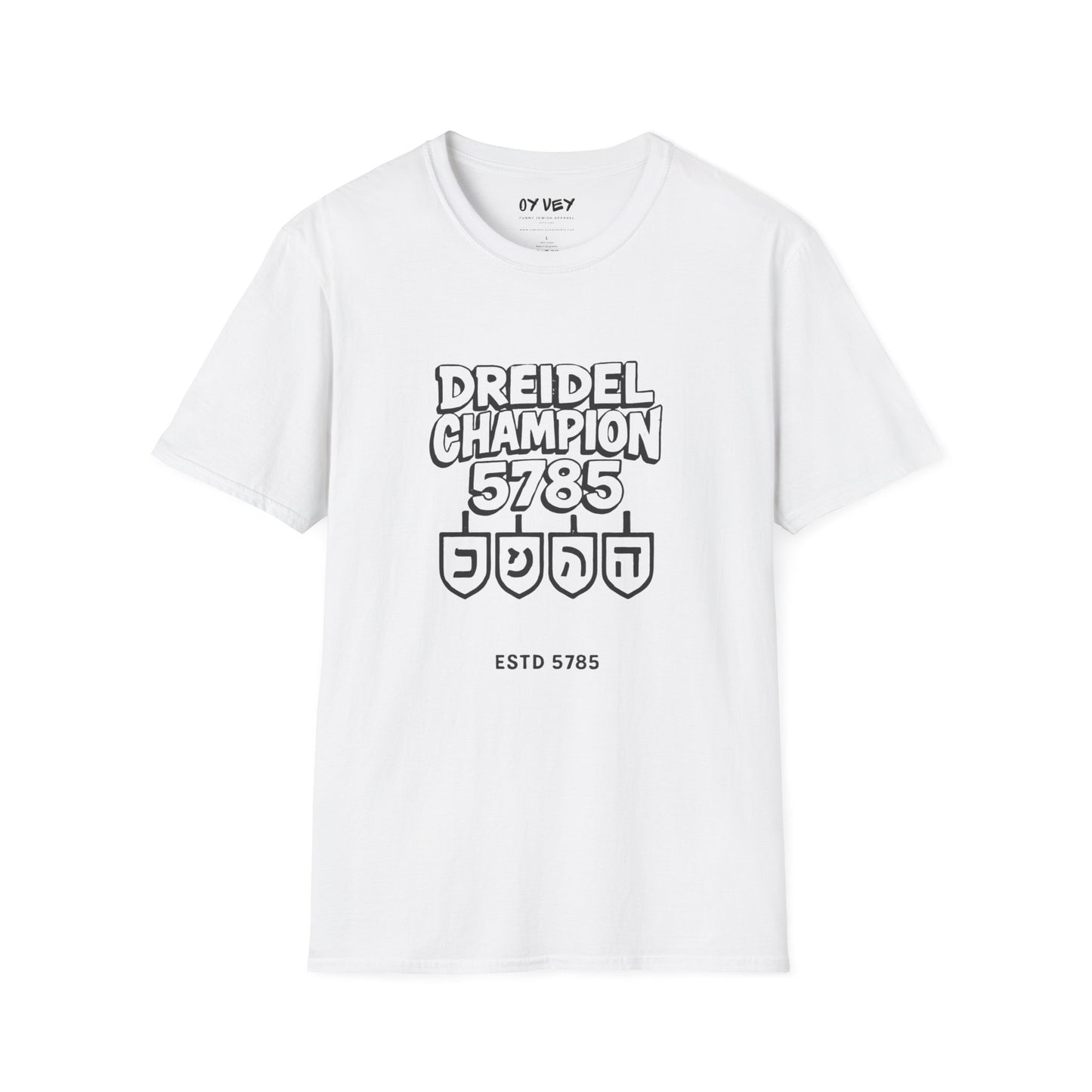 Dreidel Champion 2 - Unisex soft T-shirt, Perfect Gift for Chanukkah