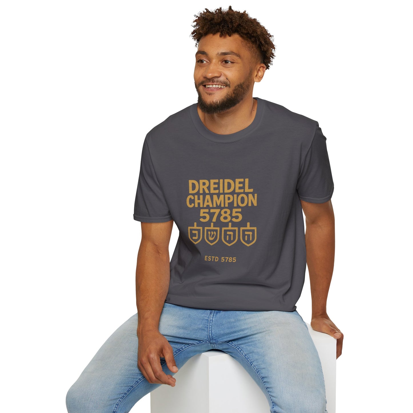 Dreidel Champion - Unisex soft T-shirt, Perfect Gift for Hanukkah