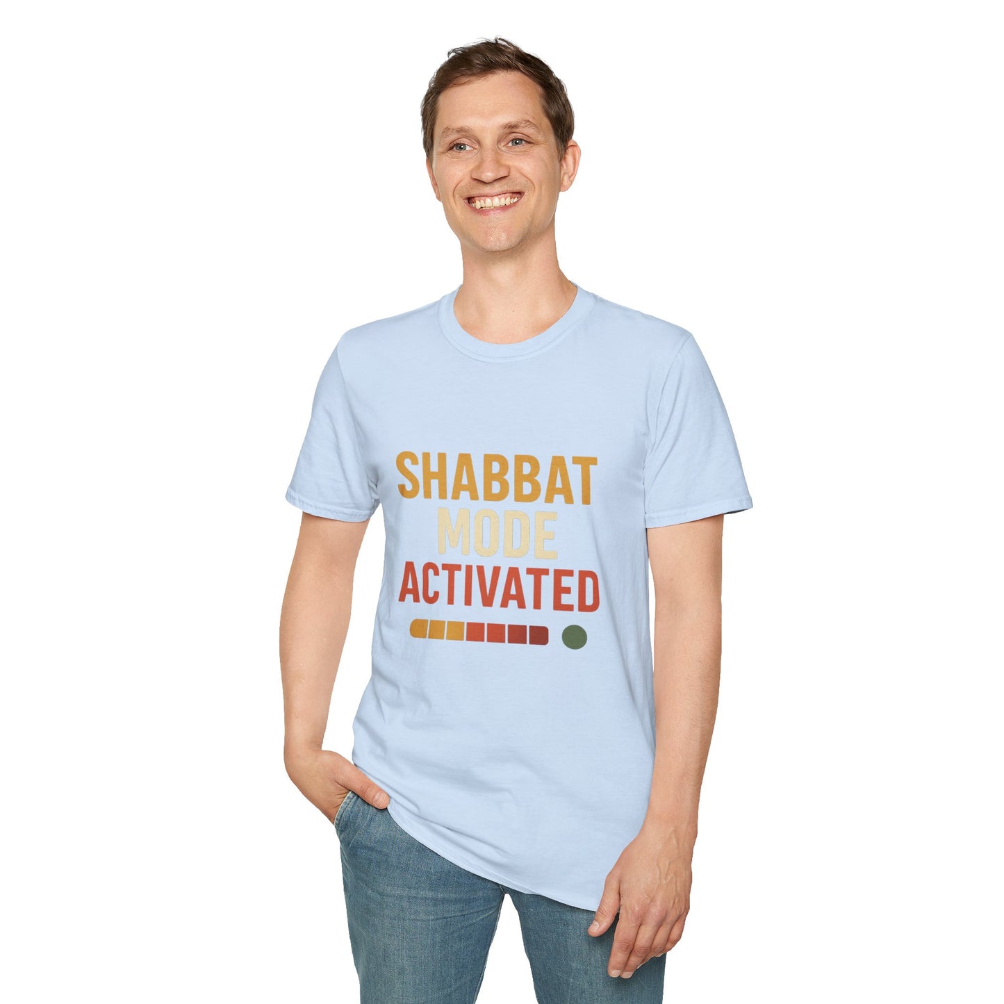 Shabbat Mode Activated - Unisex soft T-shirt, Perfect Gift for Friends