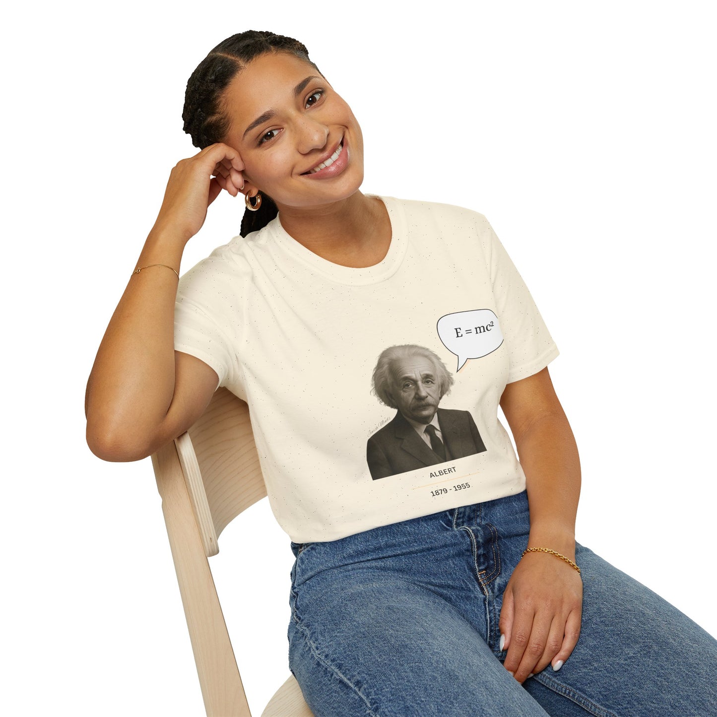 Albert Einstein - Unisex soft T-shirt, Perfect Gift for Friends