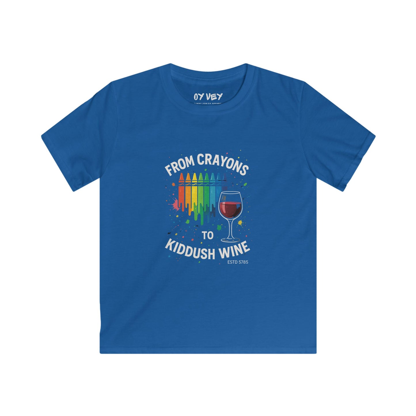 From Crayons to Kiddush Wine Kids T-shirt