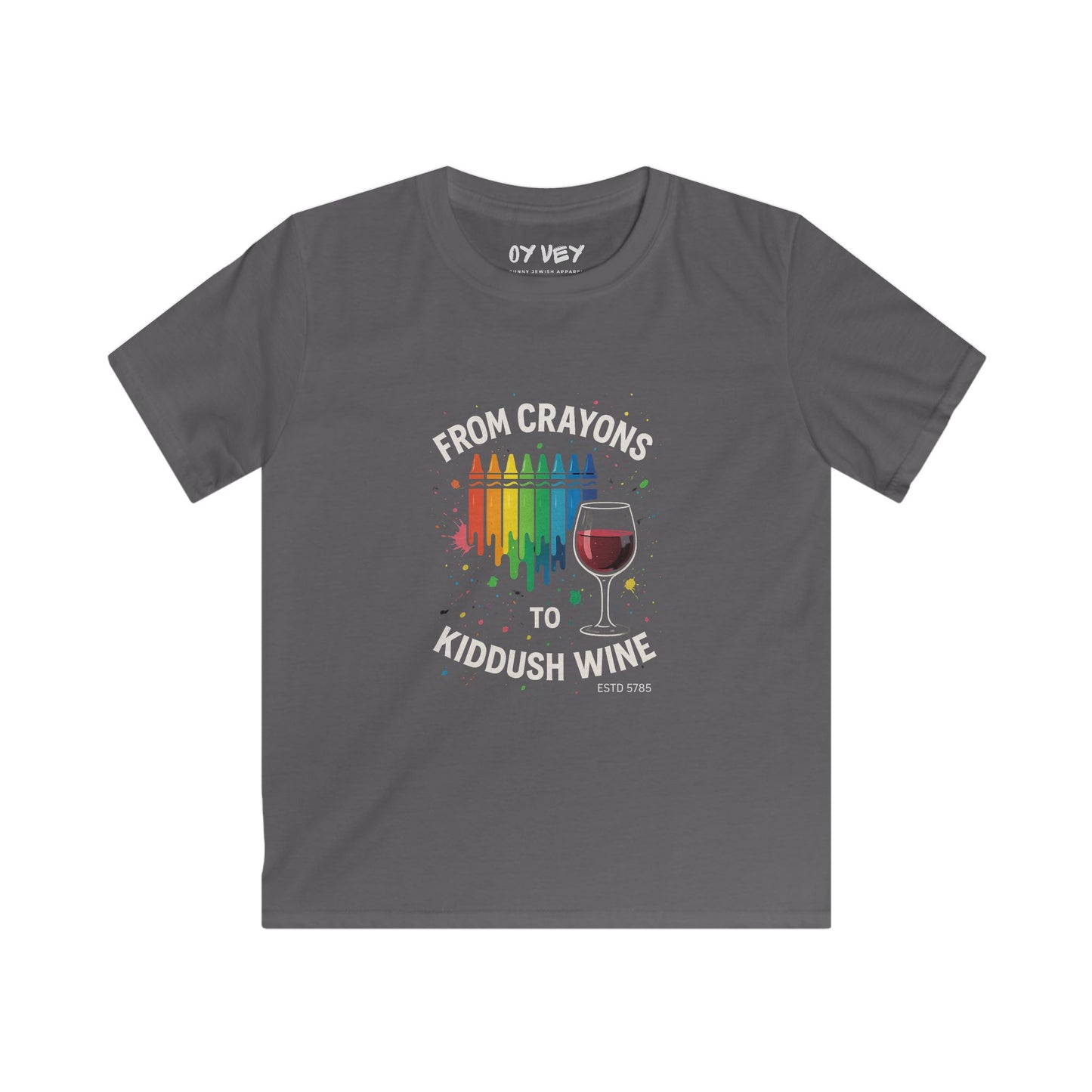 From Crayons to Kiddush Wine Kids T-shirt