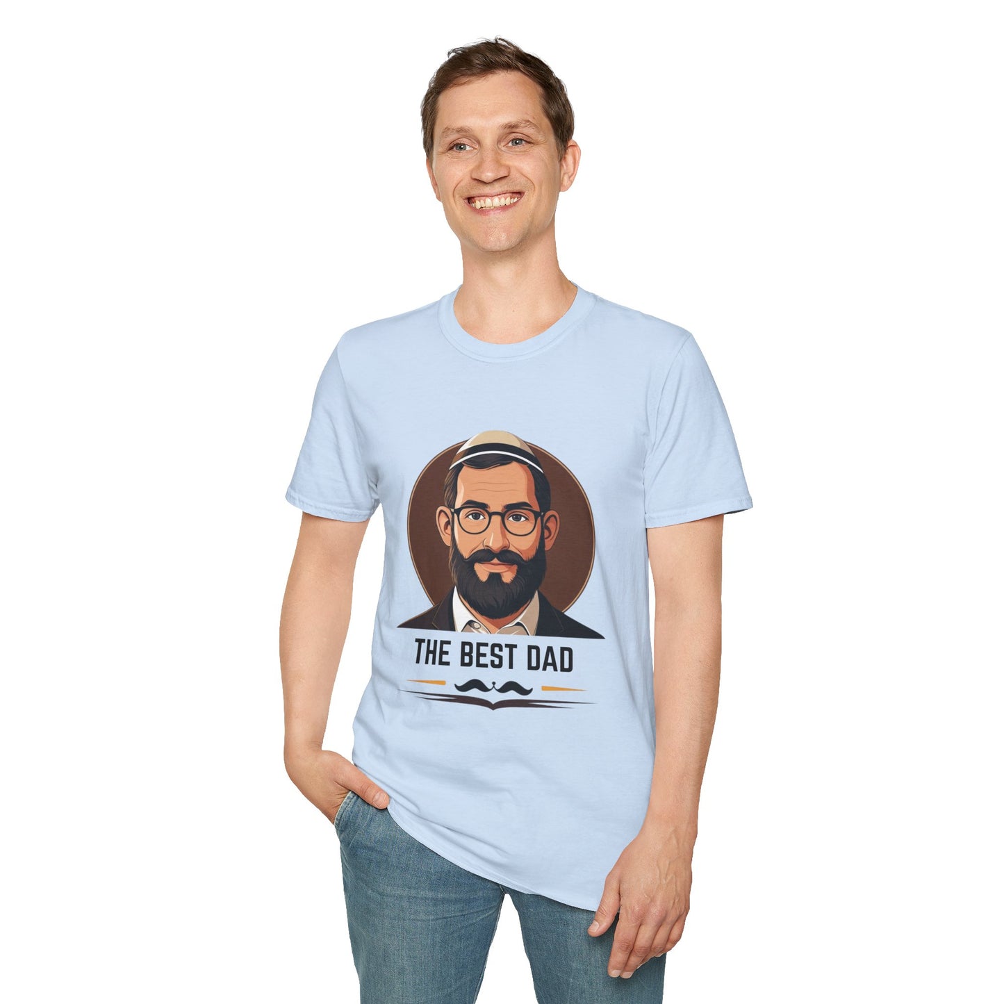 The Best (Jewish) Dad - Unisex soft T-shirt, Perfect Gift for Fathers Day