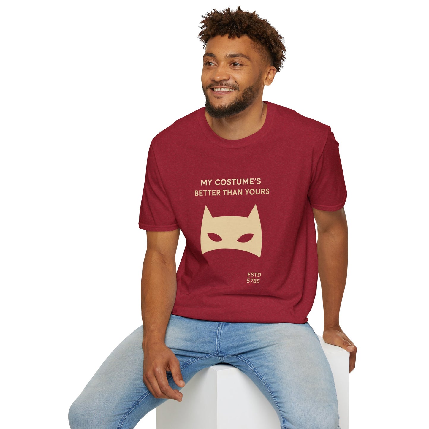 My Costume“s Better than Yours - Unisex soft T-shirt, Perfect Gift for Purim