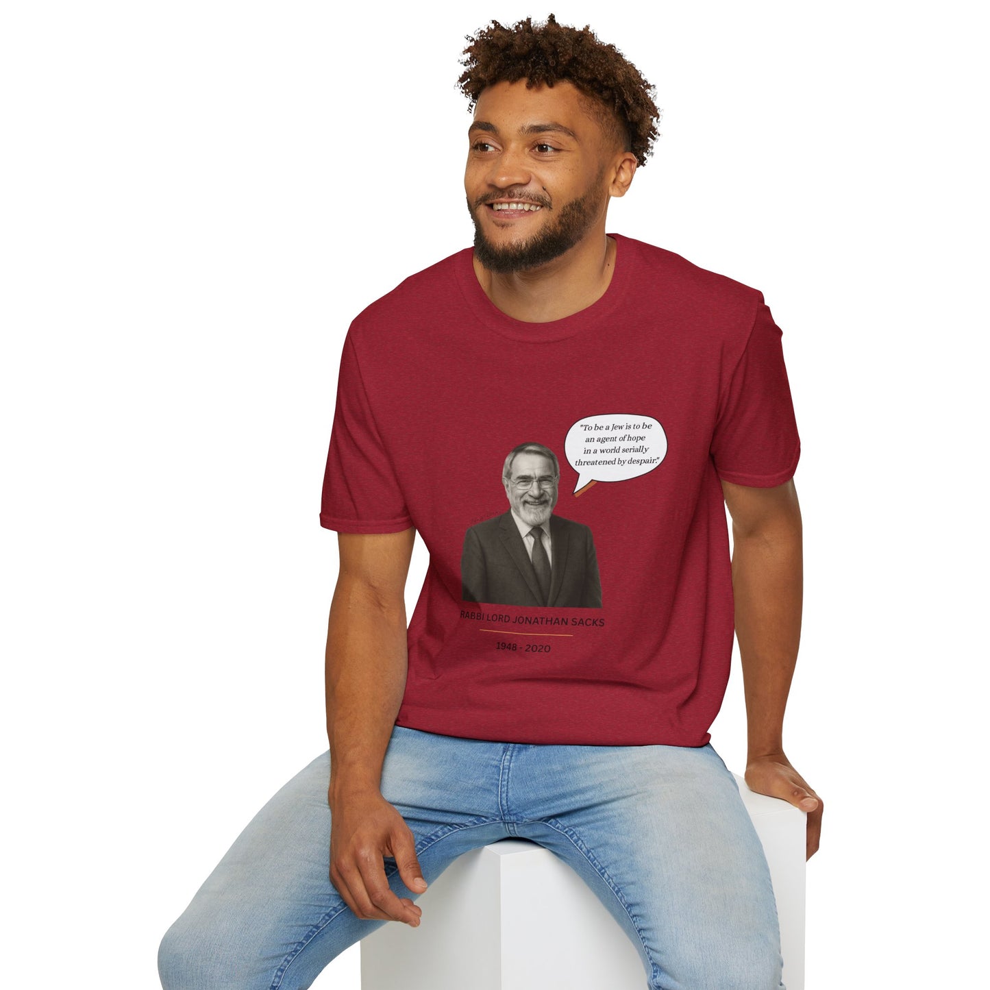 Rabbi Lord Jonathan Sacks - Unisex soft T-shirt, Perfect Gift for Friends