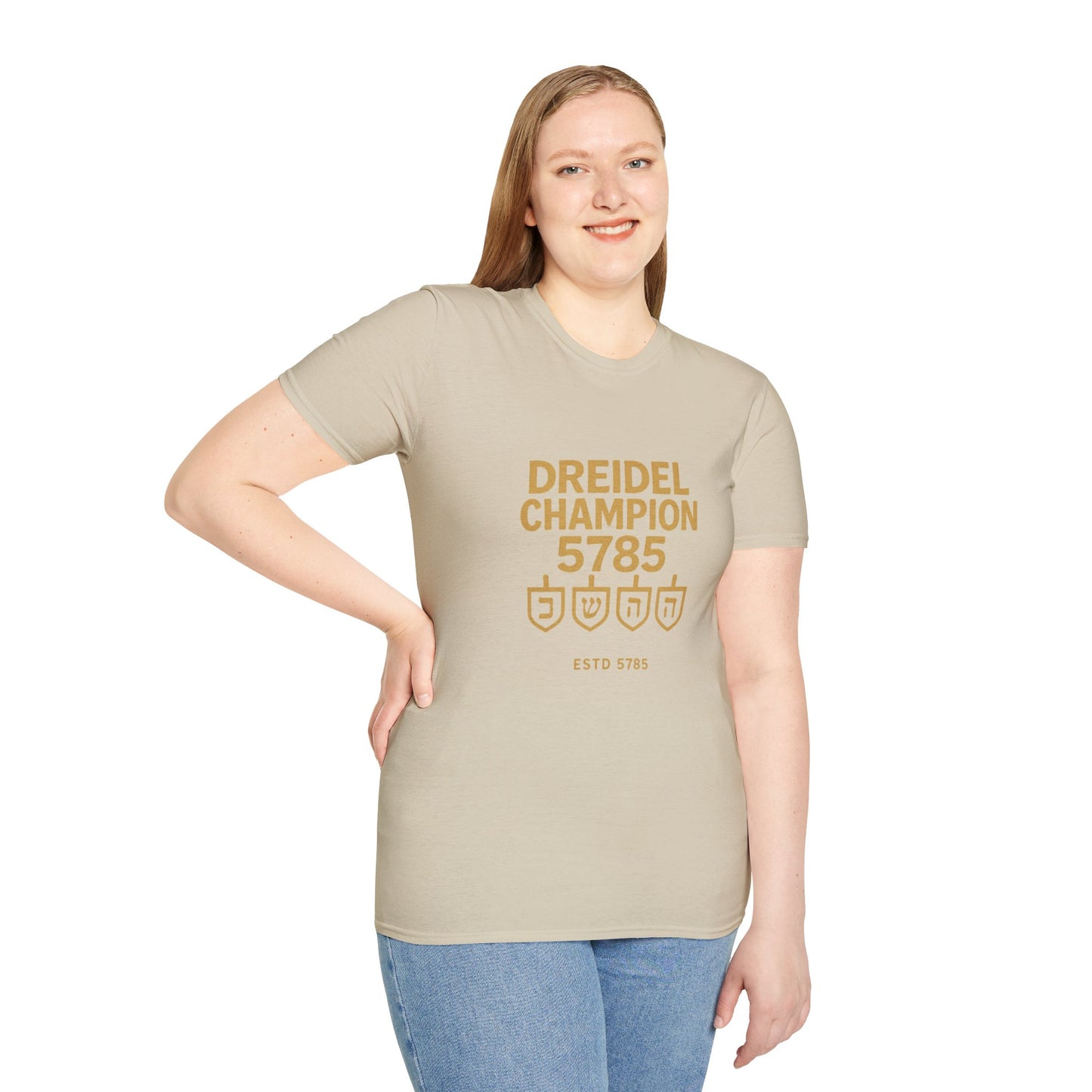 Dreidel Champion - Unisex soft T-shirt, Perfect Gift for Hanukkah