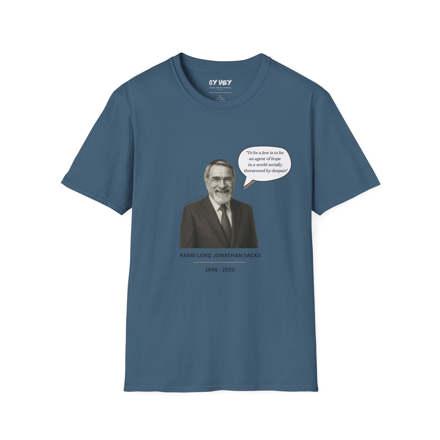 Rabbi Lord Jonathan Sacks - Unisex soft T-shirt, Perfect Gift for Friends