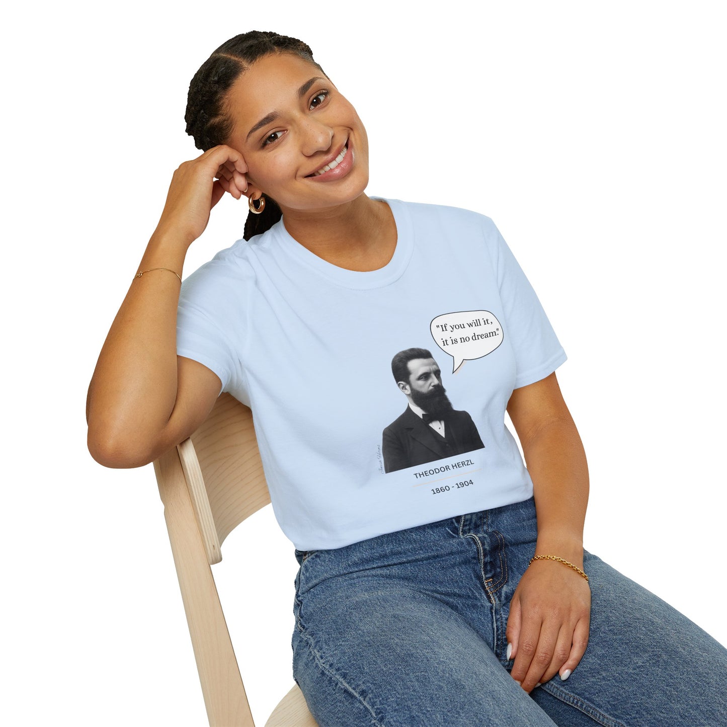 Theodore Herzl - Unisex soft T-shirt, Perfect Gift for Friends
