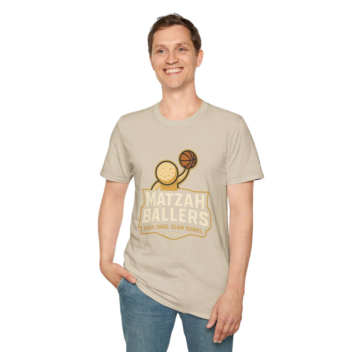 Matza Ballers - Unisex soft T-shirt, Perfect Gift for Friends
