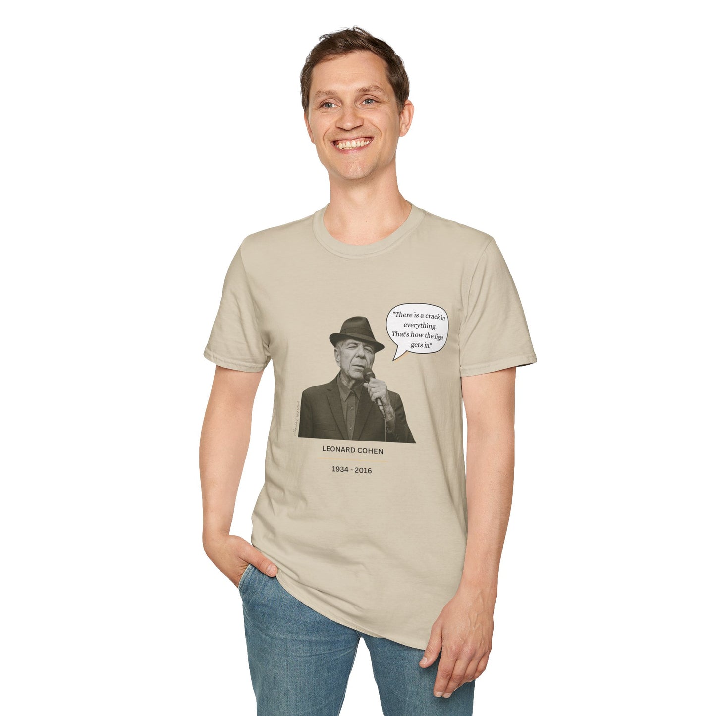 Leonard Cohen - Unisex soft T-shirt, Perfect Gift for Friends