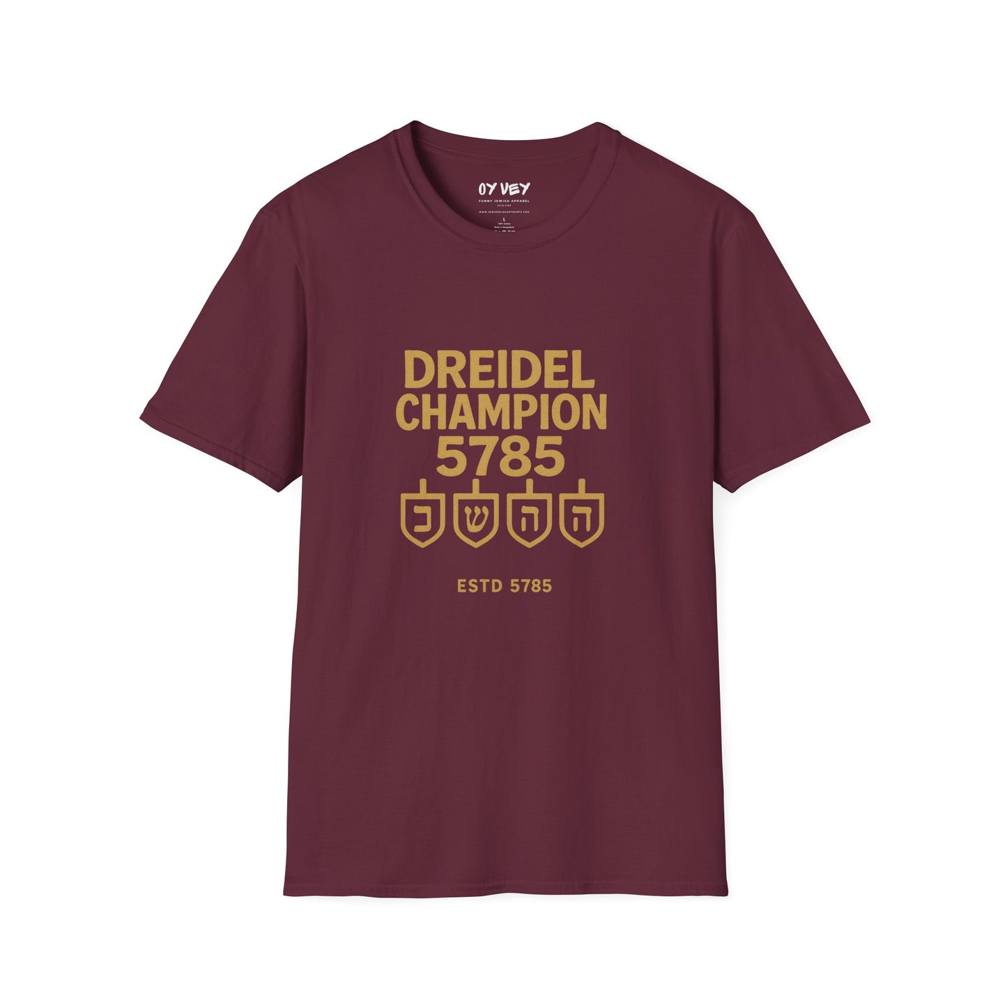 Dreidel Champion - Unisex soft T-shirt, Perfect Gift for Hanukkah