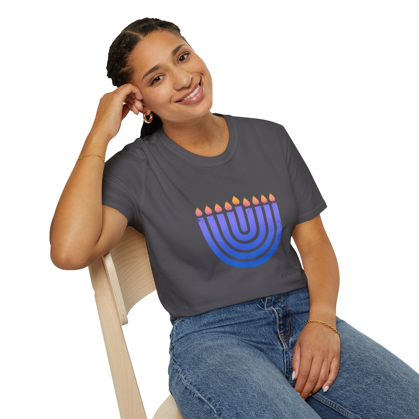 Chanukkiah - Unisex soft T-shirt, Perfect Gift for Chanukkah