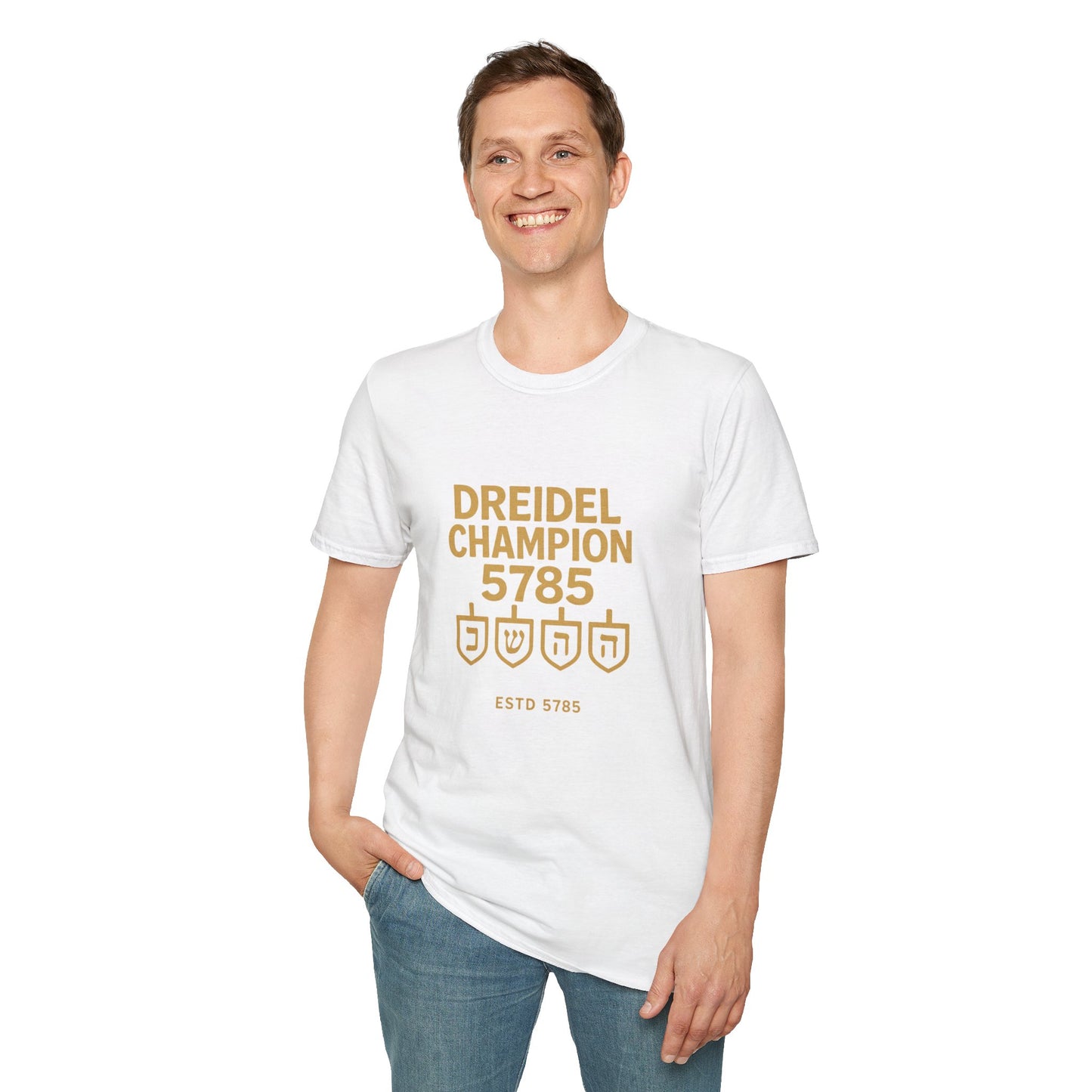 Dreidel Champion - Unisex soft T-shirt, Perfect Gift for Hanukkah