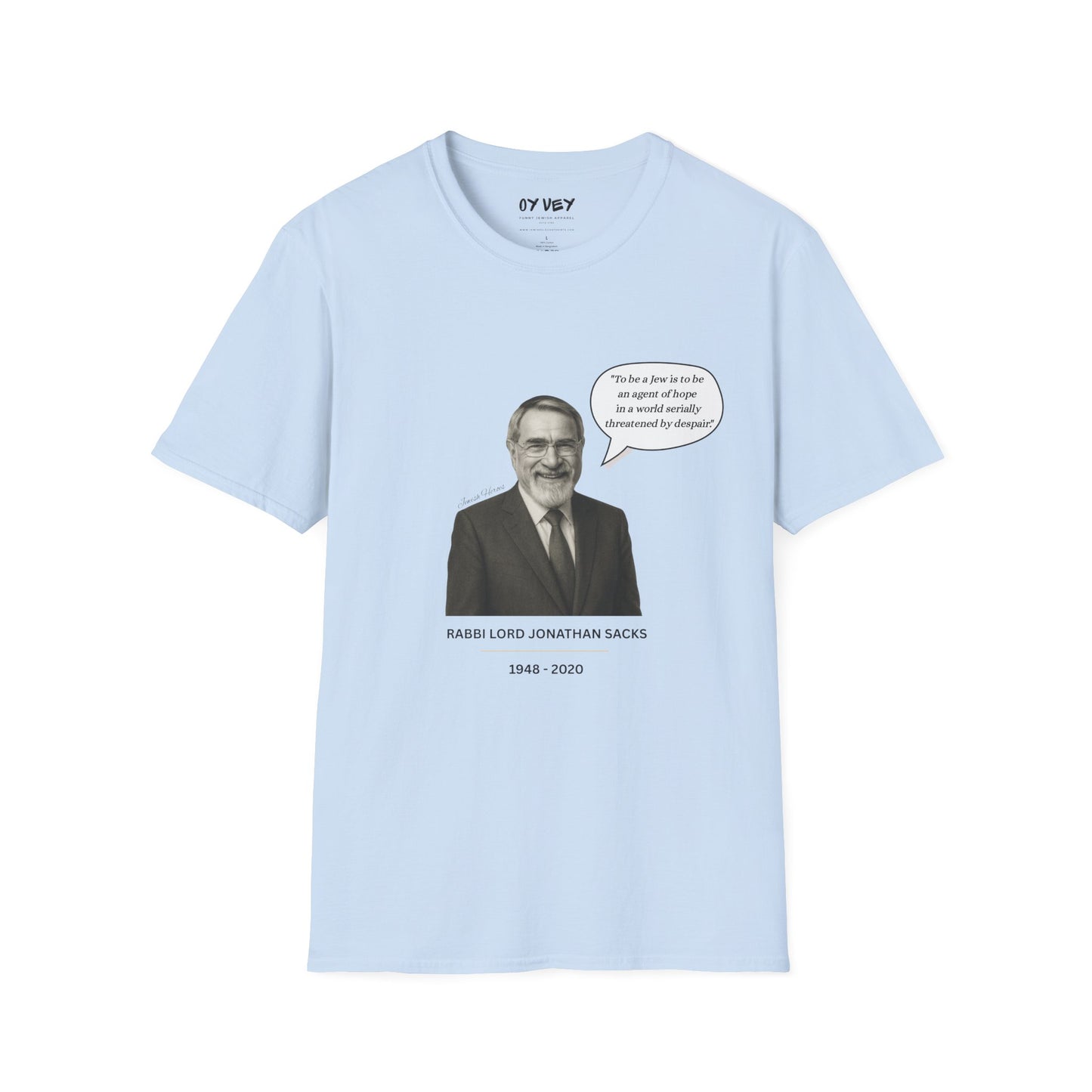 Rabbi Lord Jonathan Sacks - Unisex soft T-shirt, Perfect Gift for Friends