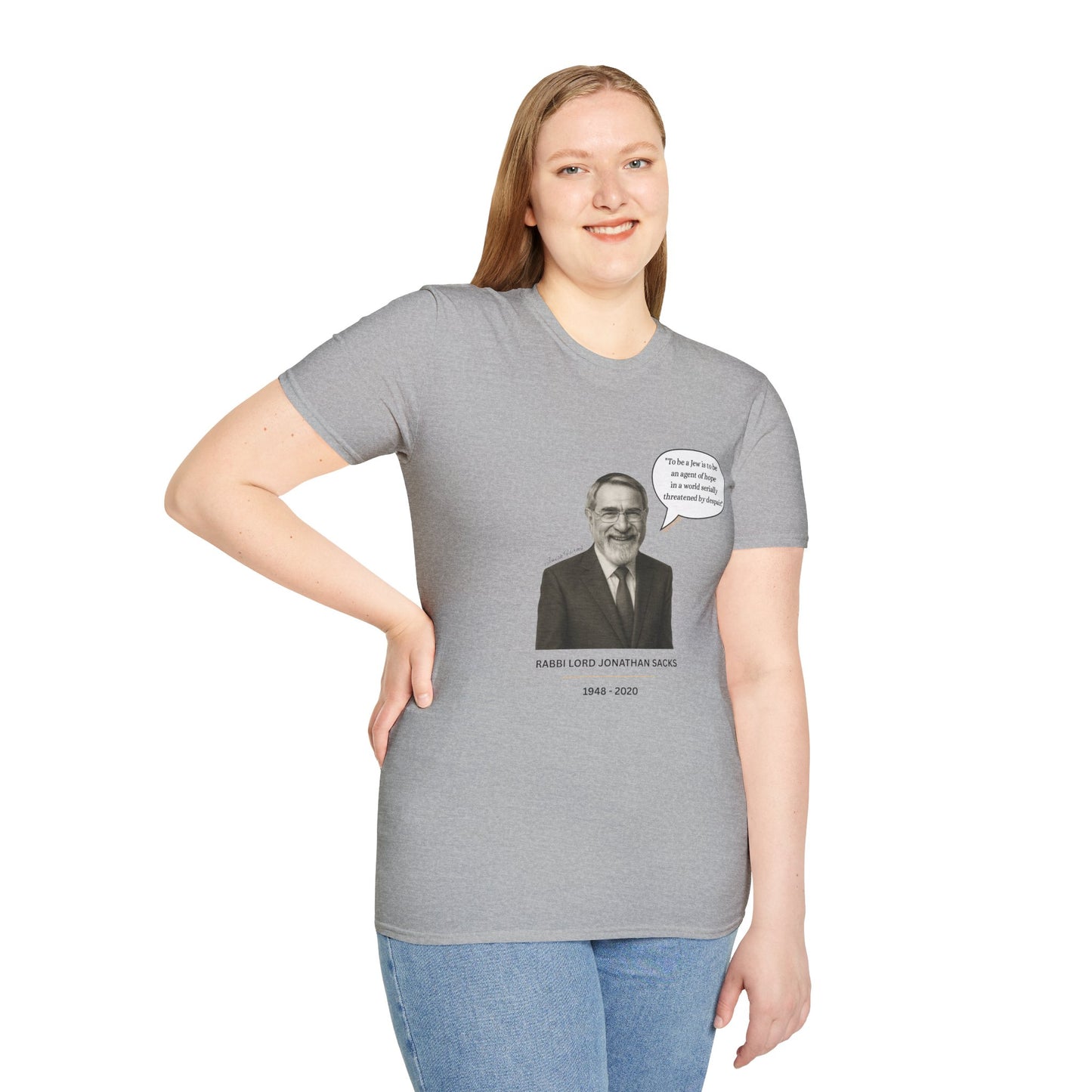Rabbi Lord Jonathan Sacks - Unisex soft T-shirt, Perfect Gift for Friends