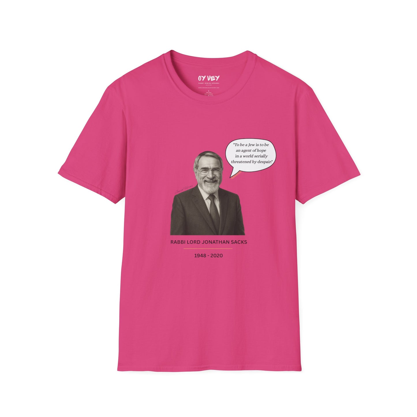 Rabbi Lord Jonathan Sacks - Unisex soft T-shirt, Perfect Gift for Friends