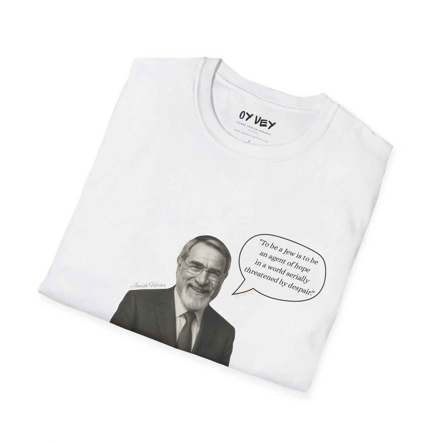 Rabbi Lord Jonathan Sacks - Unisex soft T-shirt, Perfect Gift for Friends