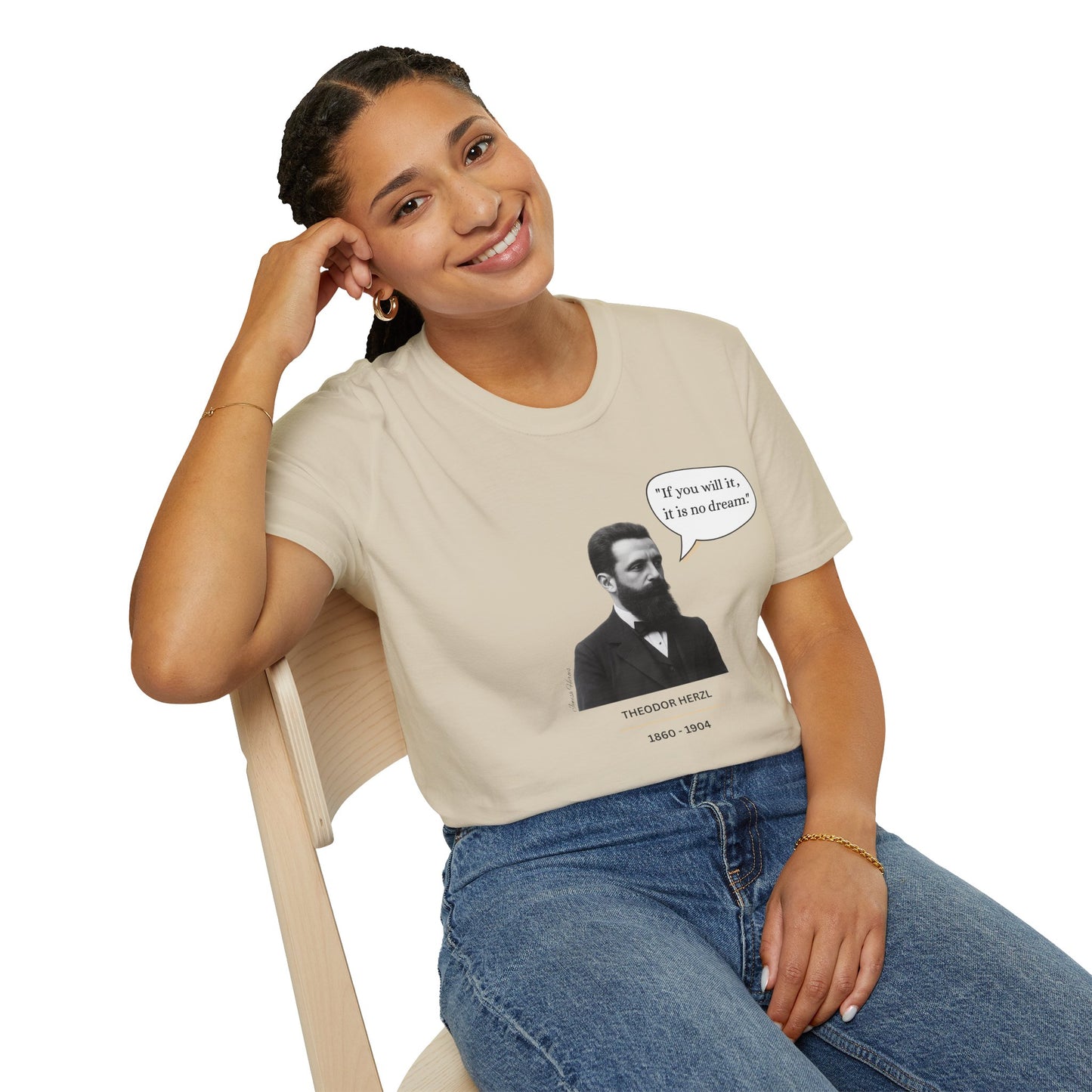 Theodore Herzl - Unisex soft T-shirt, Perfect Gift for Friends