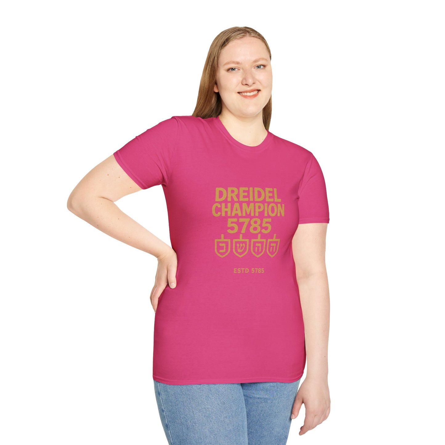 Dreidel Champion - Unisex soft T-shirt, Perfect Gift for Hanukkah