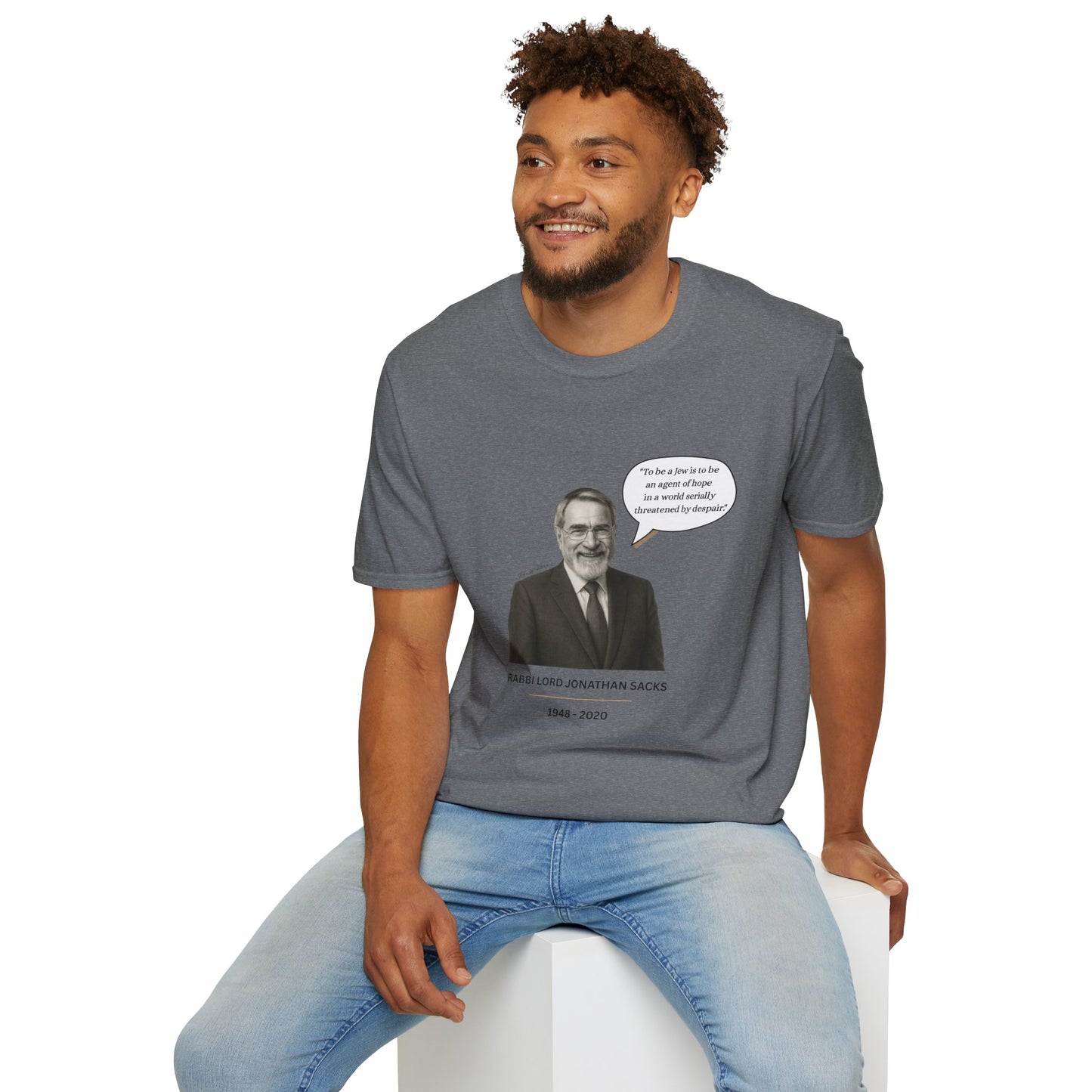 Rabbi Lord Jonathan Sacks - Unisex soft T-shirt, Perfect Gift for Friends