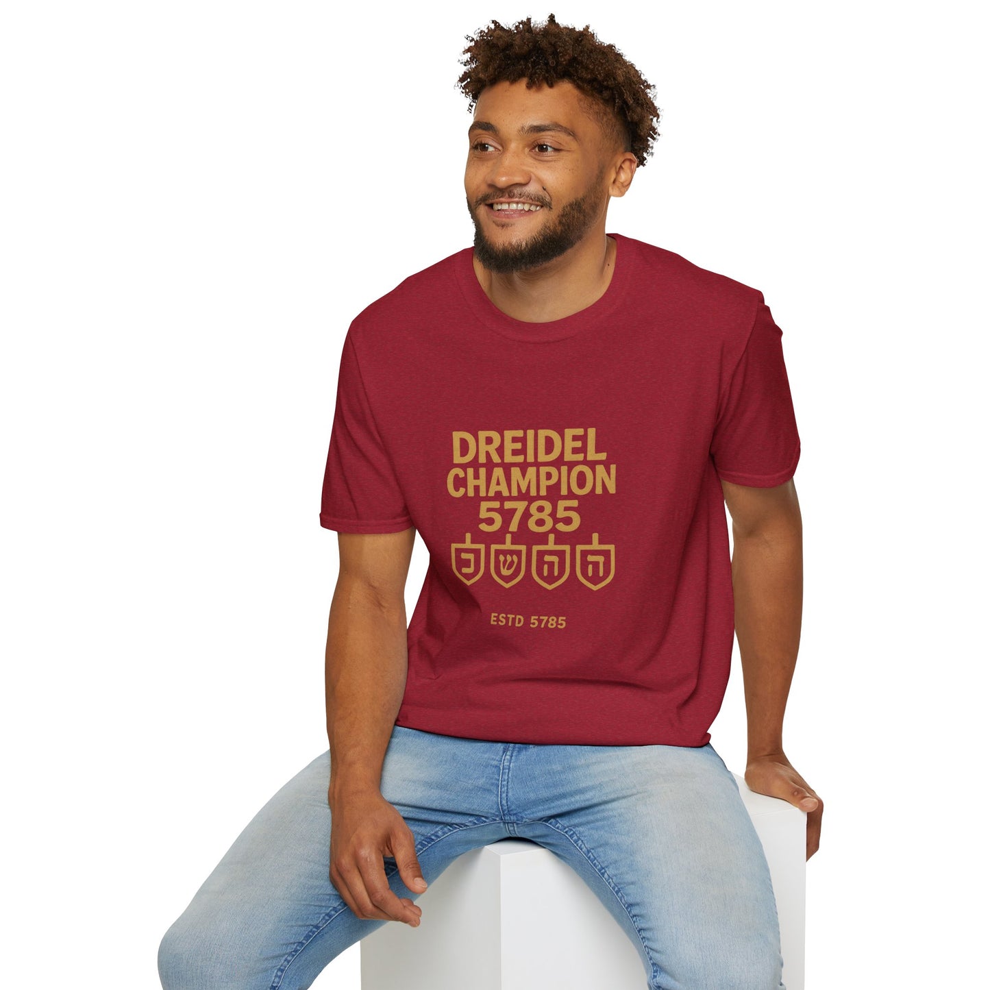 Dreidel Champion - Unisex soft T-shirt, Perfect Gift for Hanukkah