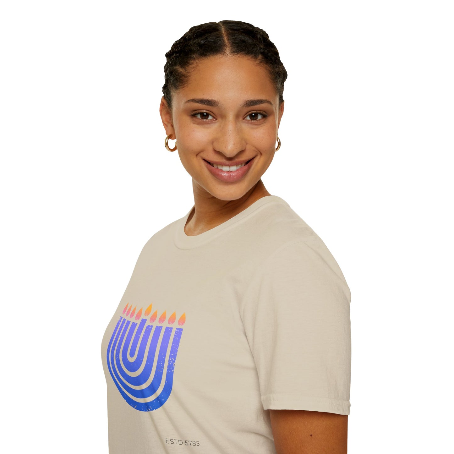 Chanukkiah - Unisex soft T-shirt, Perfect Gift for Chanukkah