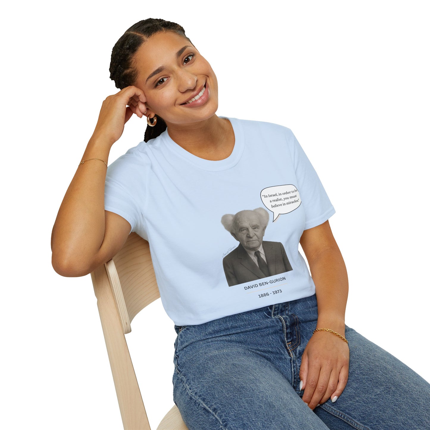 David Ben-Gurion - Unisex soft T-shirt, Perfect Gift for Friends