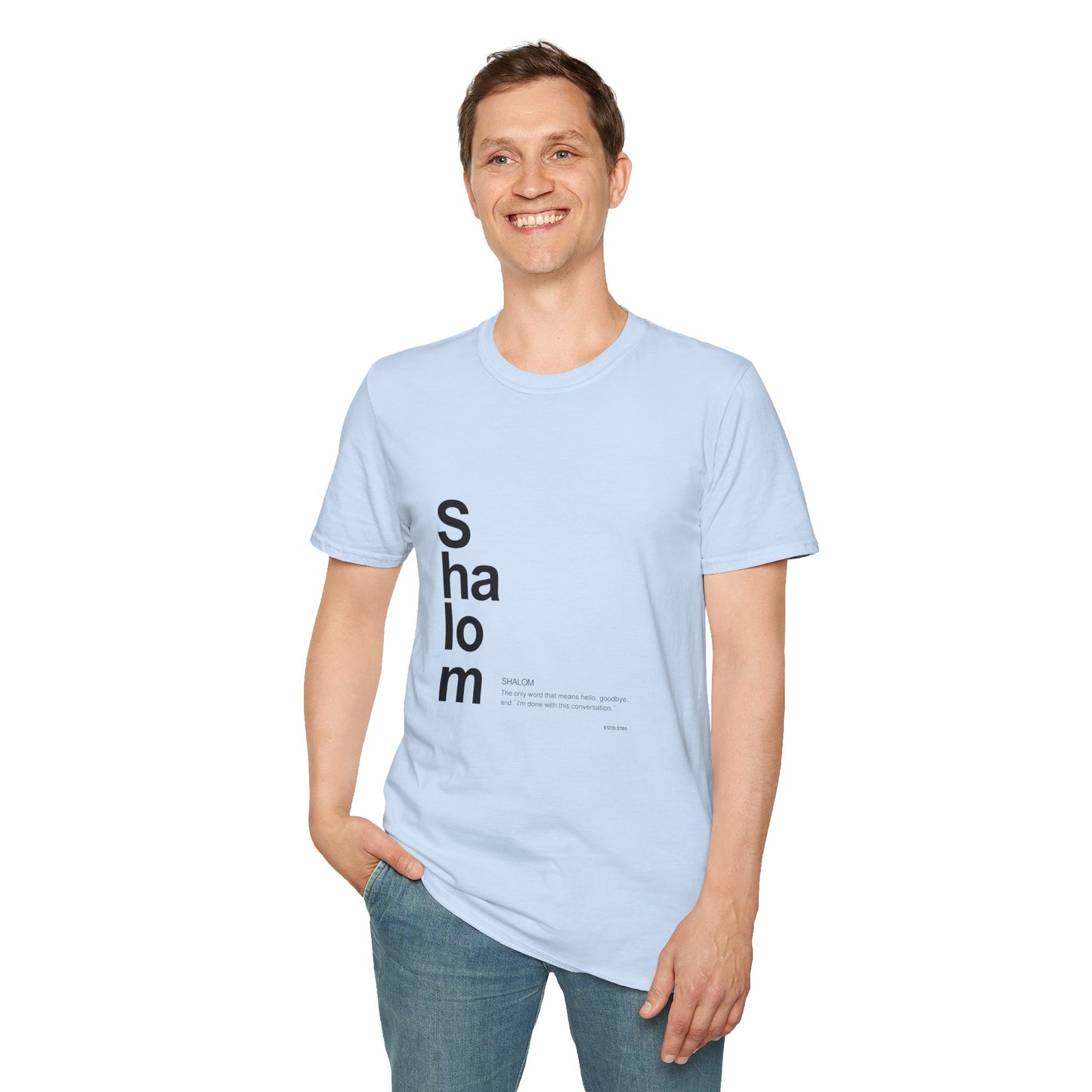 Shalom - Unisex soft T-shirt, Perfect Gift for Friends